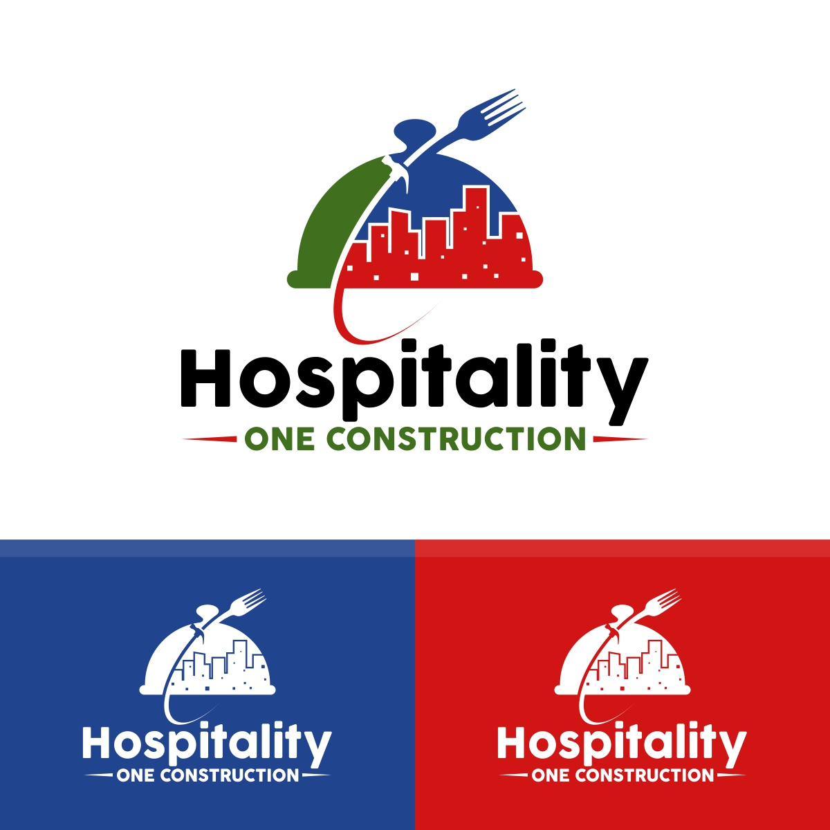 Logo Design by KajalRekha for Hospitality One Construction  | Design #27198629