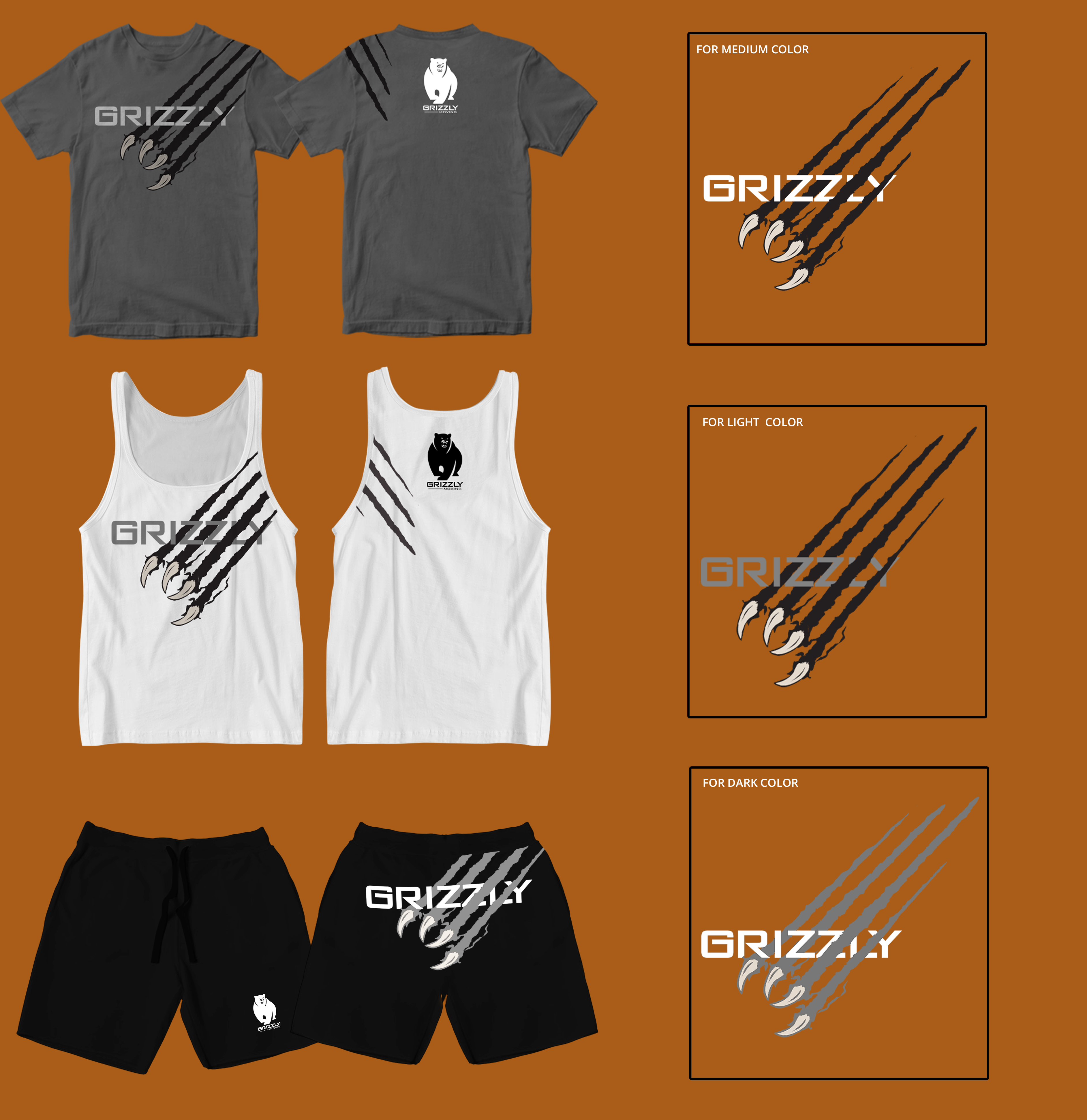 T-shirt Design by Uprinteez for Grizzly Movers, LLC | Design #27228581