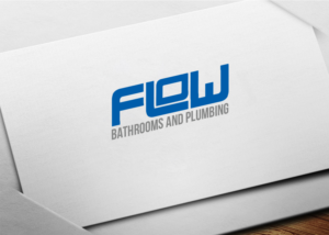 flow bathrooms and plumbing | Logo Design by drekkk