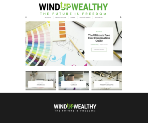 Wind Up Wealthy (WindUpWealthy is OK too) Tagline is 