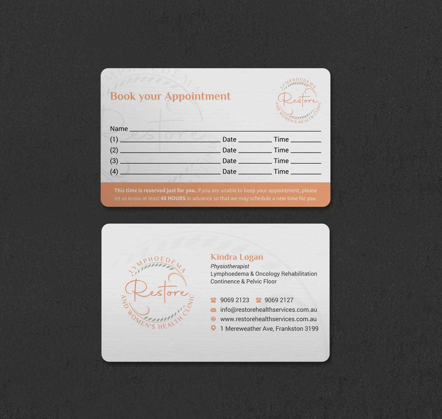 Business Card Design by INDIAN_Ashok for The Lymphoedema Clinic | Design #27236062