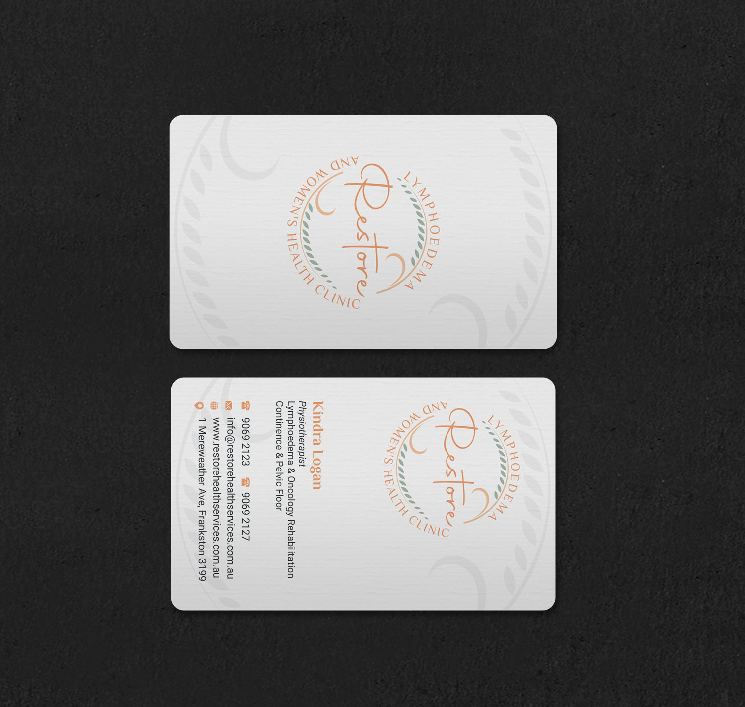 Design de Carte de Visite par INDIAN_Ashok pour The Lymphoedema Clinic | Design #27307274