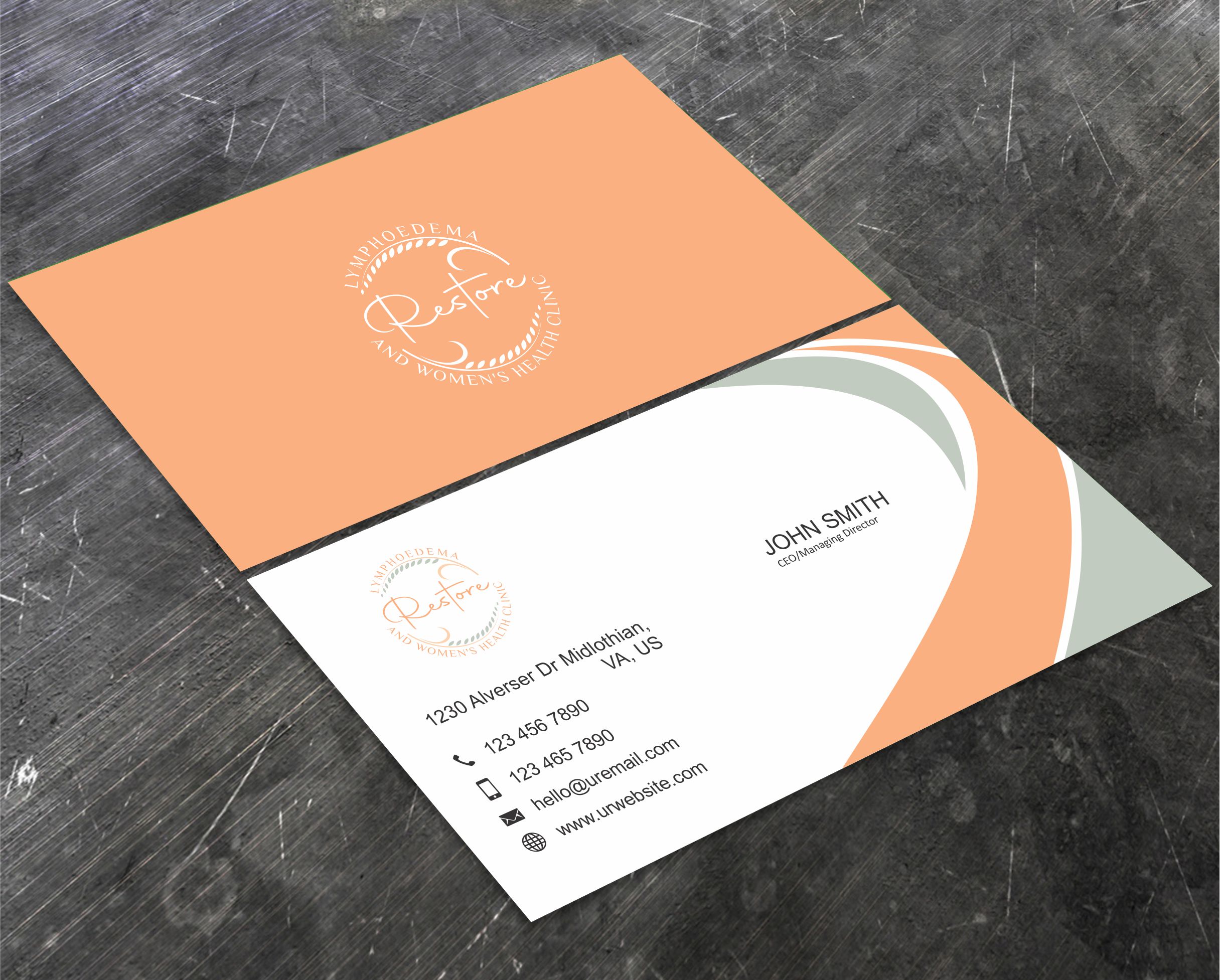 Visitenkarten-Design von Crea8iveMind für The Lymphoedema Clinic | Design #27219522