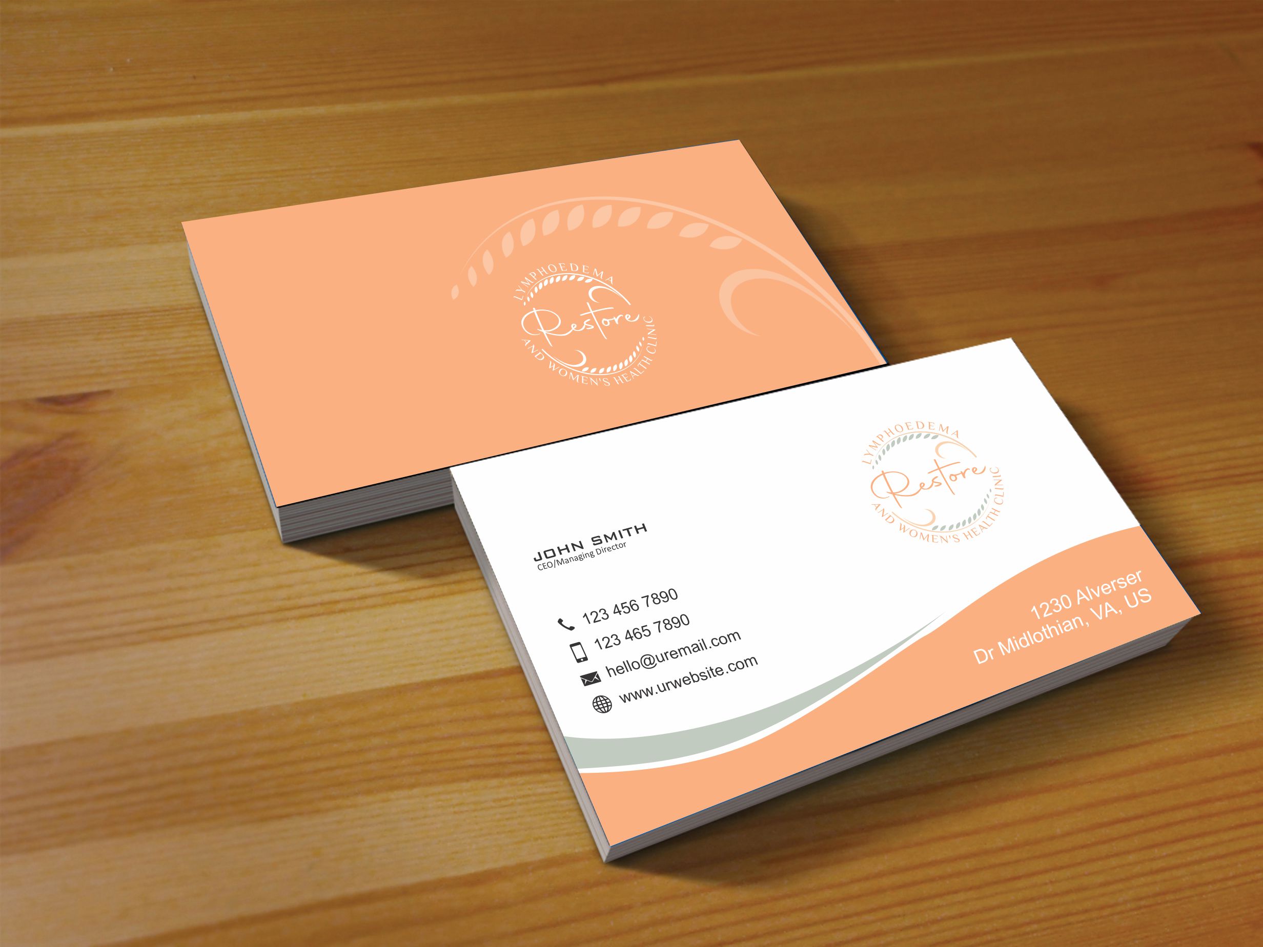 Visitenkarten-Design von Crea8iveMind für The Lymphoedema Clinic | Design #27219525