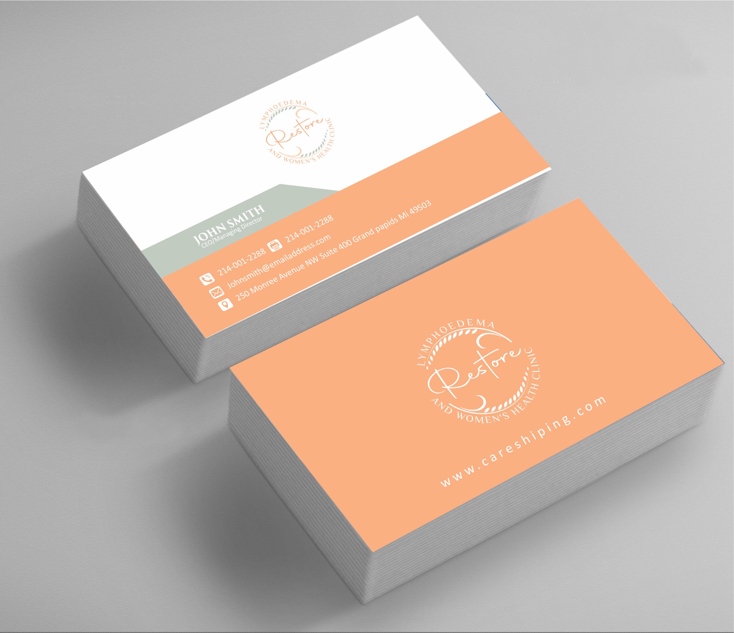 Visitenkarten-Design von Crea8iveMind für The Lymphoedema Clinic | Design #27219526