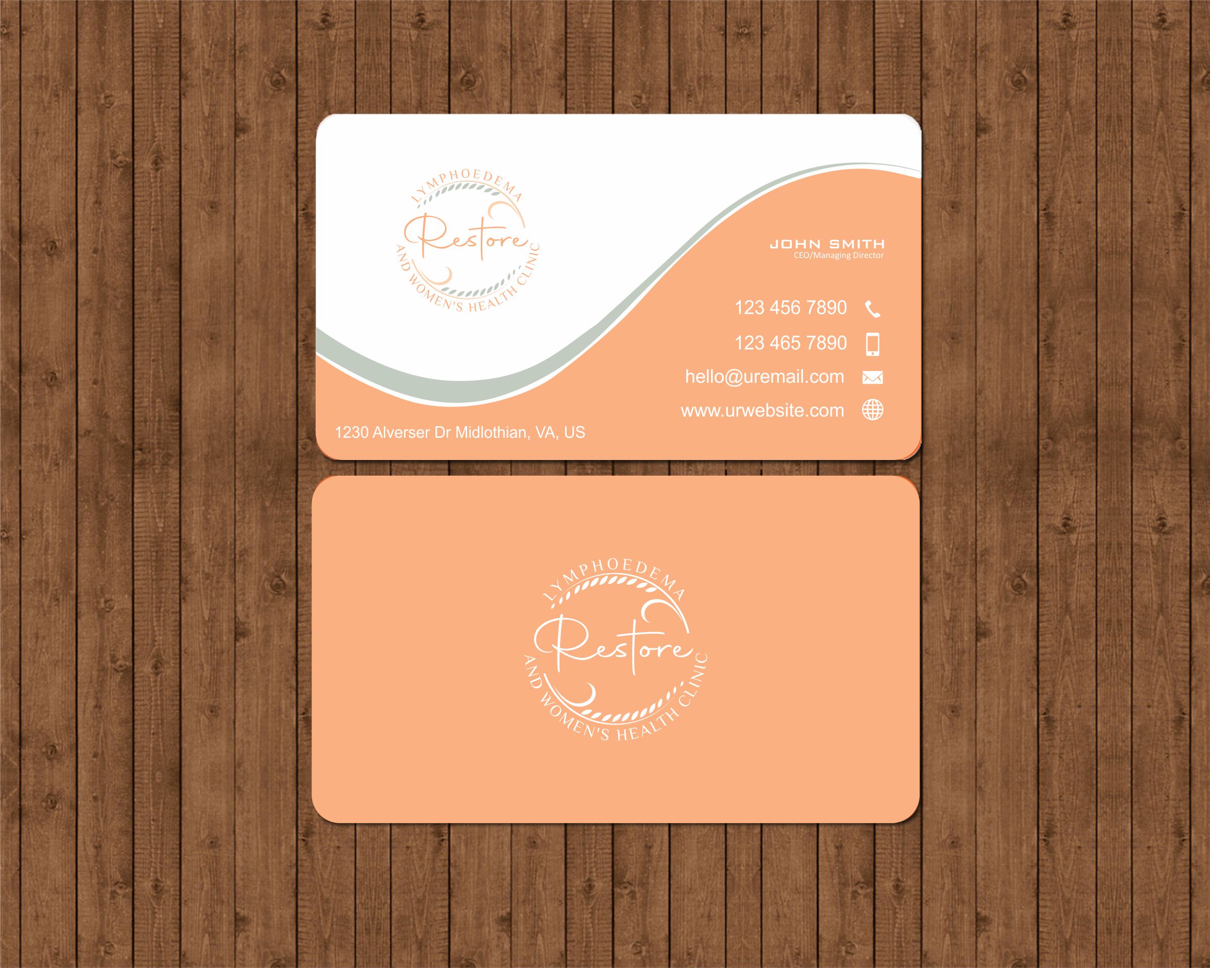 Visitenkarten-Design von Crea8iveMind für The Lymphoedema Clinic | Design #27219533