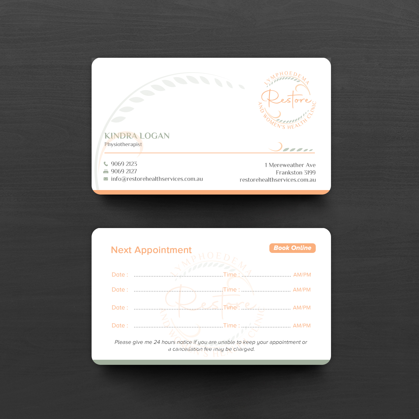 Business Card Design by chandrayaan.creative for The Lymphoedema Clinic | Design #27217696