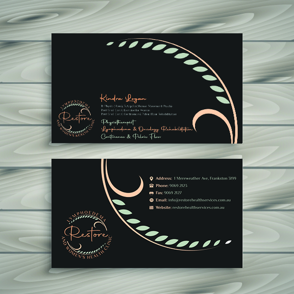 Business Card Design by Kreative Right 2 for The Lymphoedema Clinic | Design #27213428