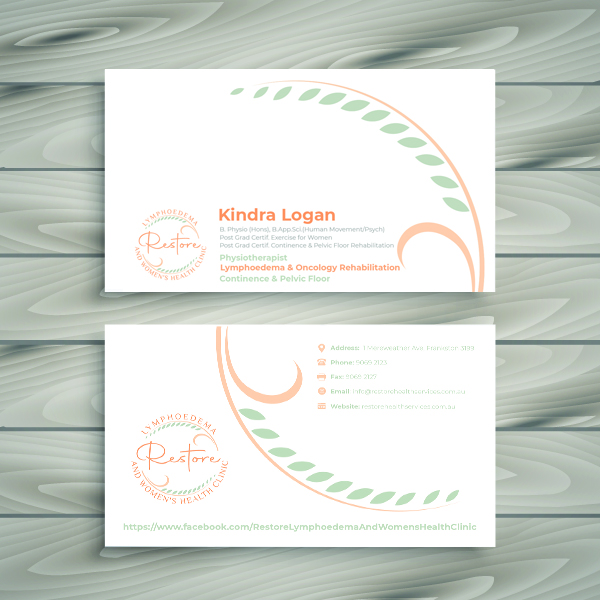 Business Card Design by Kreative Right 2 for The Lymphoedema Clinic | Design #27291188