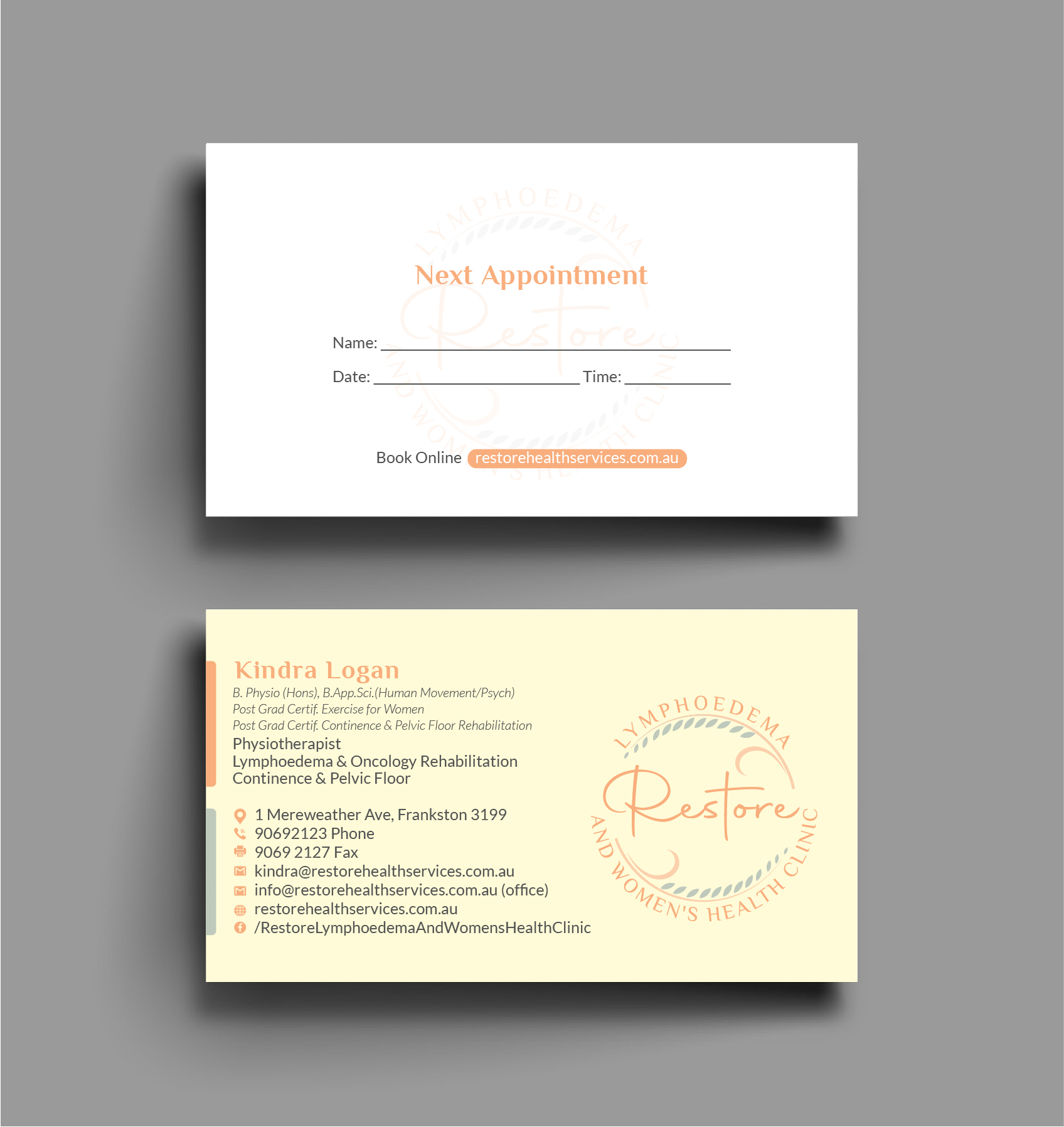 Business Card Design by Bold Pixels for The Lymphoedema Clinic | Design #27206459