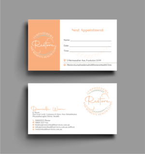 Visitenkarten-Design von Bold Pixels für The Lymphoedema Clinic | Design: #27206684