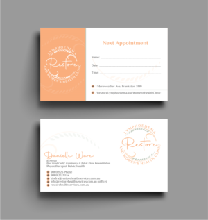 Visitenkarten-Design von Bold Pixels für The Lymphoedema Clinic | Design: #27213029