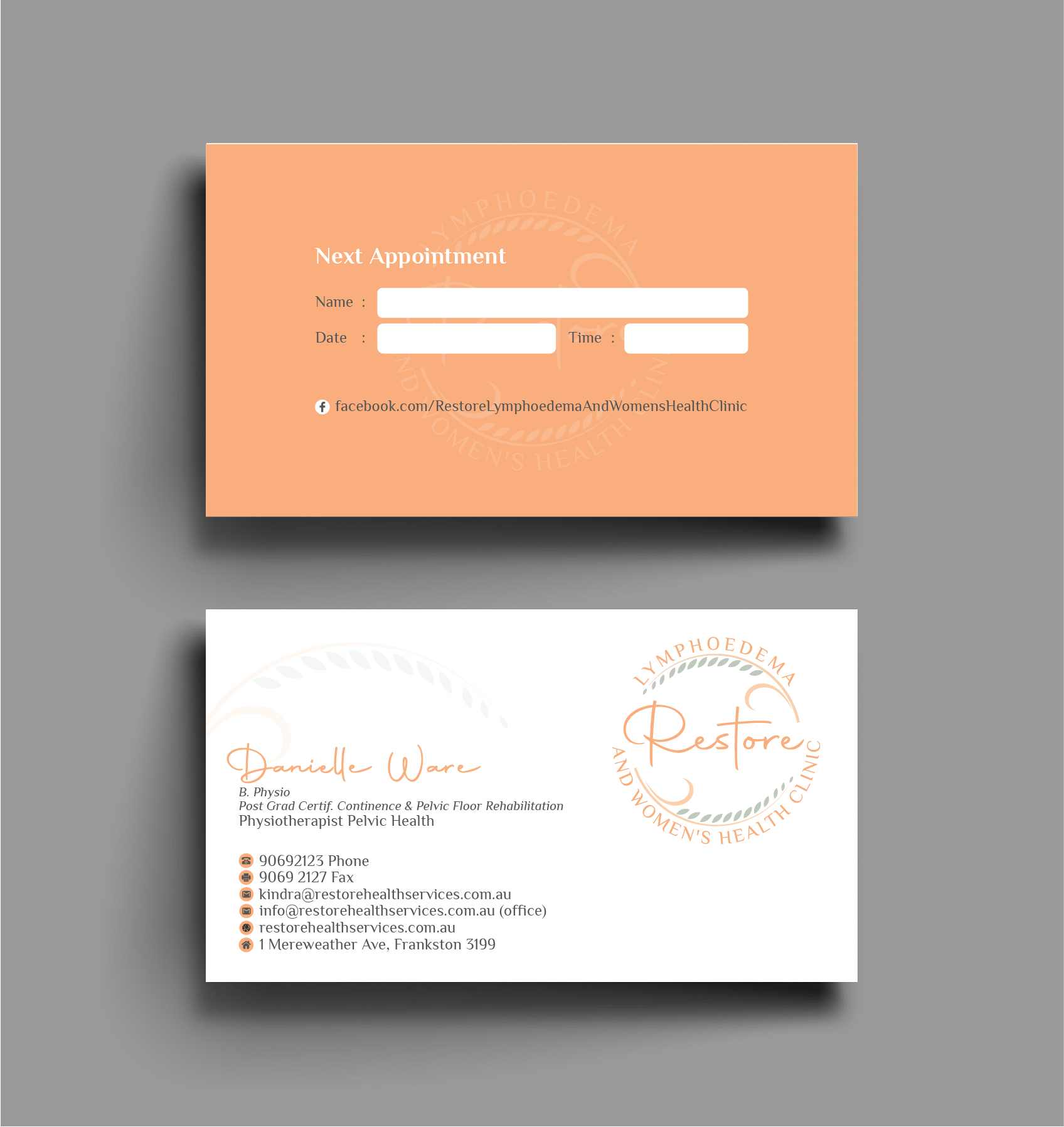 Business Card Design by Bold Pixels for The Lymphoedema Clinic | Design #27213030
