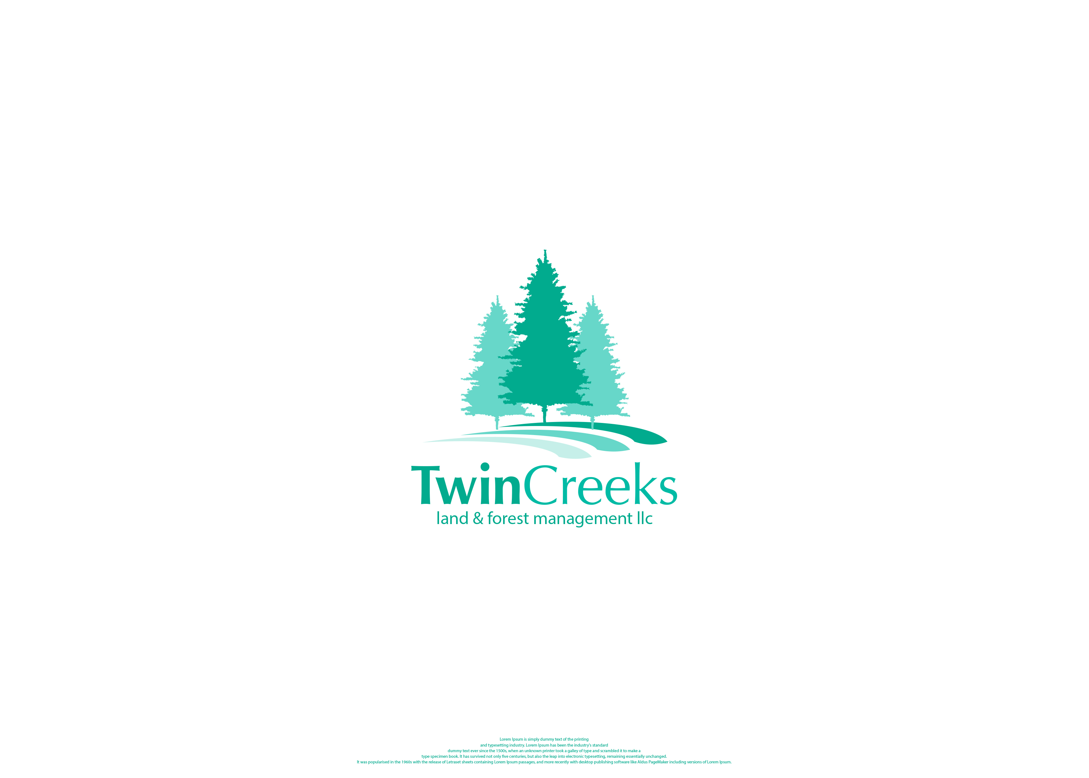 Atrevido, Serio, Forestry Diseño de Logo for Twin creeks/ twin creeks