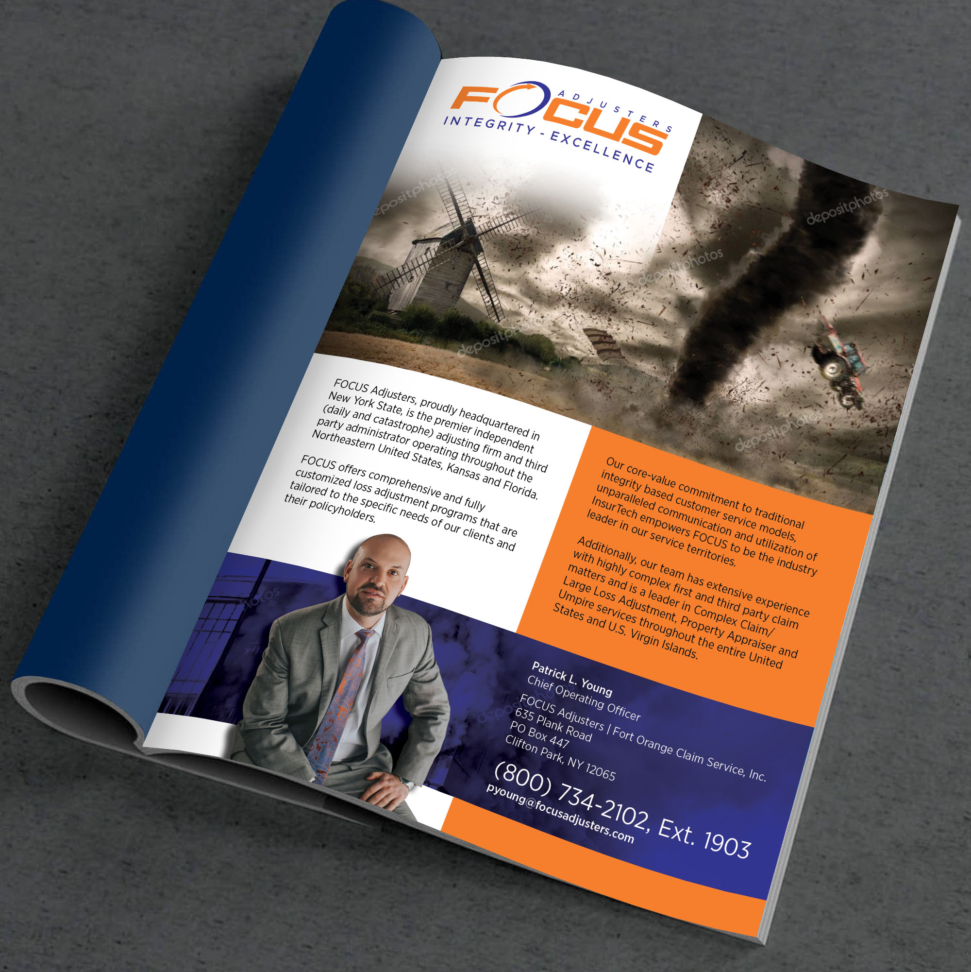 Design Publicitaire par PAS-CREATIVE pour Fort Orange Claim Service, Inc. | Design #27229775