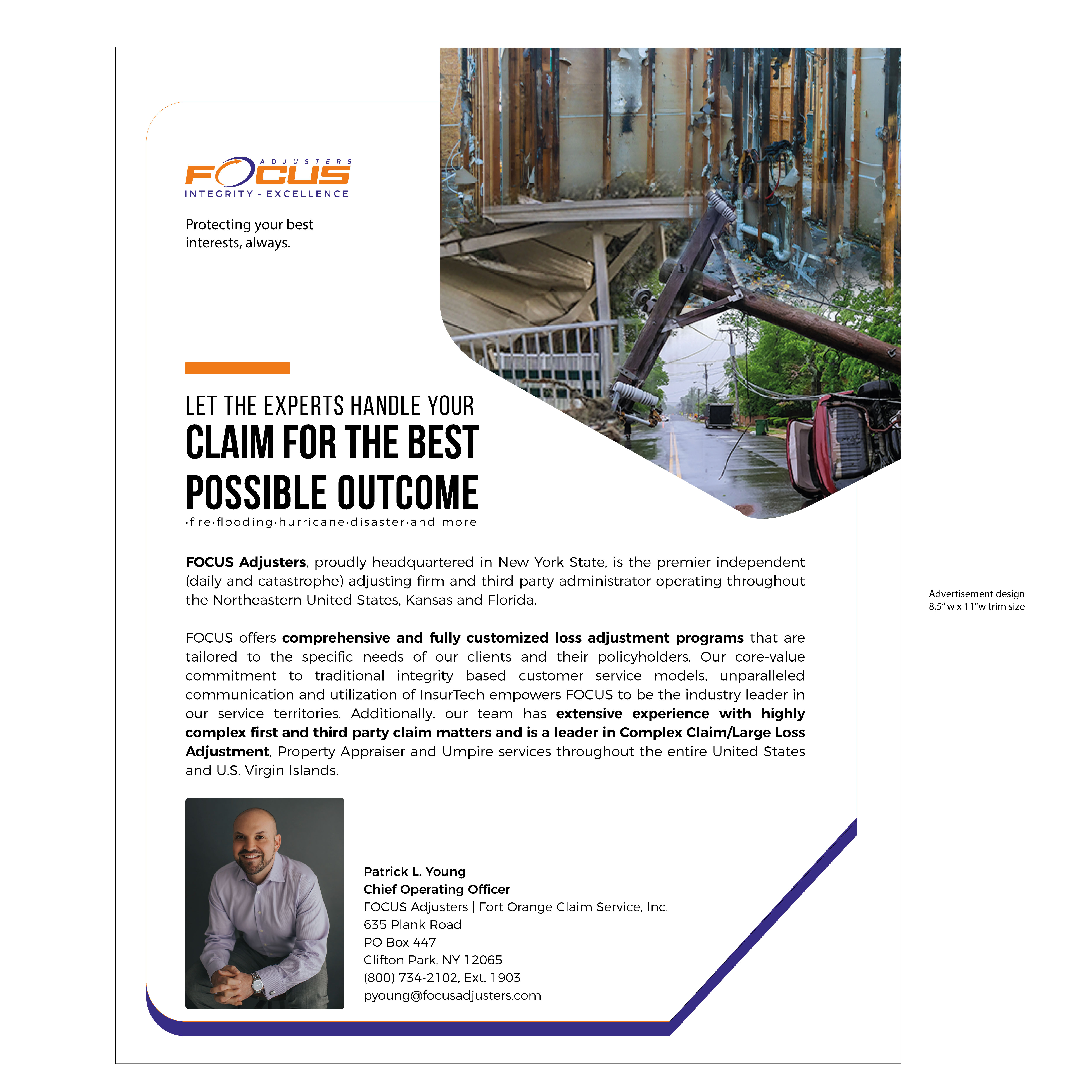 Advertisement Design by DesignbyR for Fort Orange Claim Service, Inc. | Design #27220968
