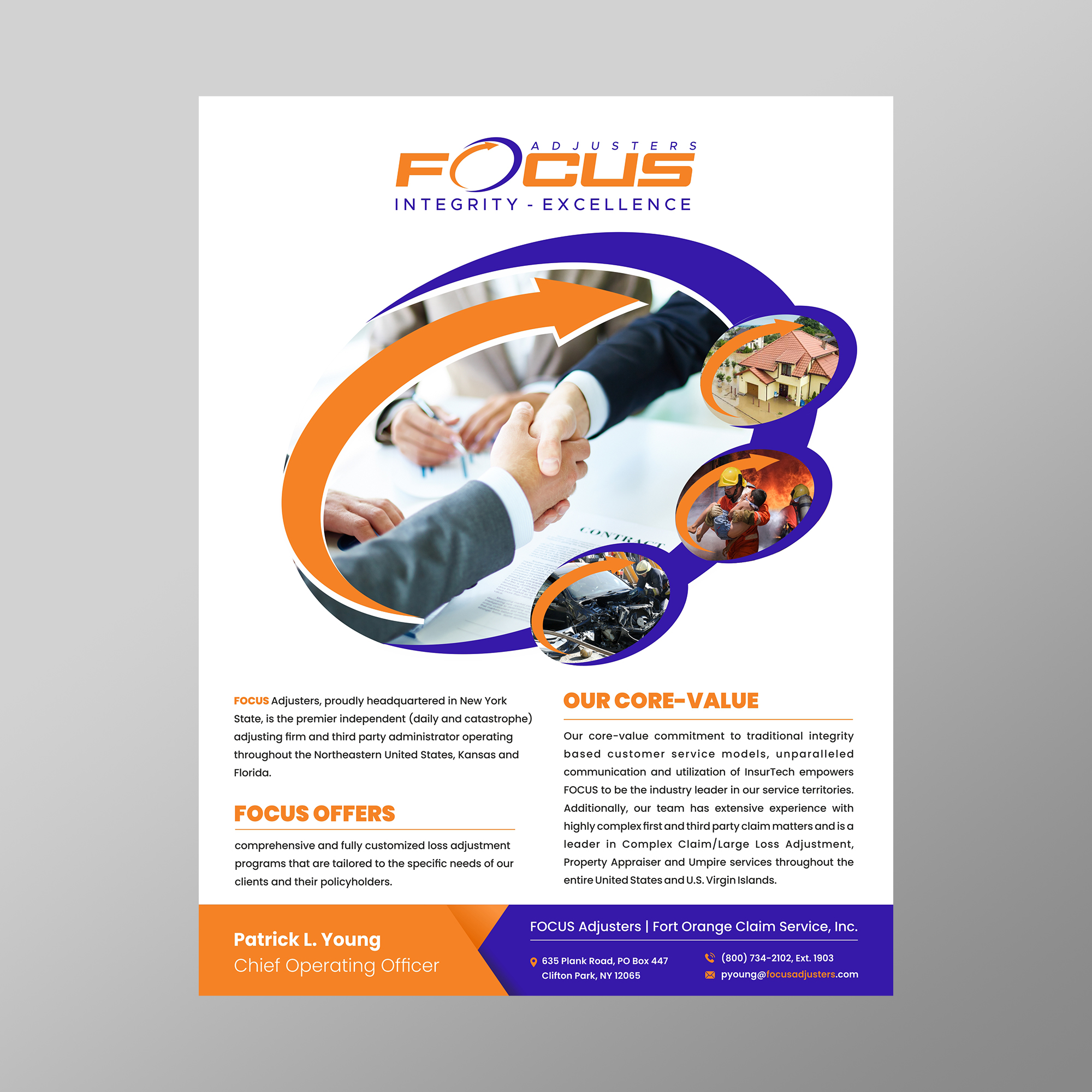 Werbe-Design von ecorokerz für Fort Orange Claim Service, Inc. | Design #27211657