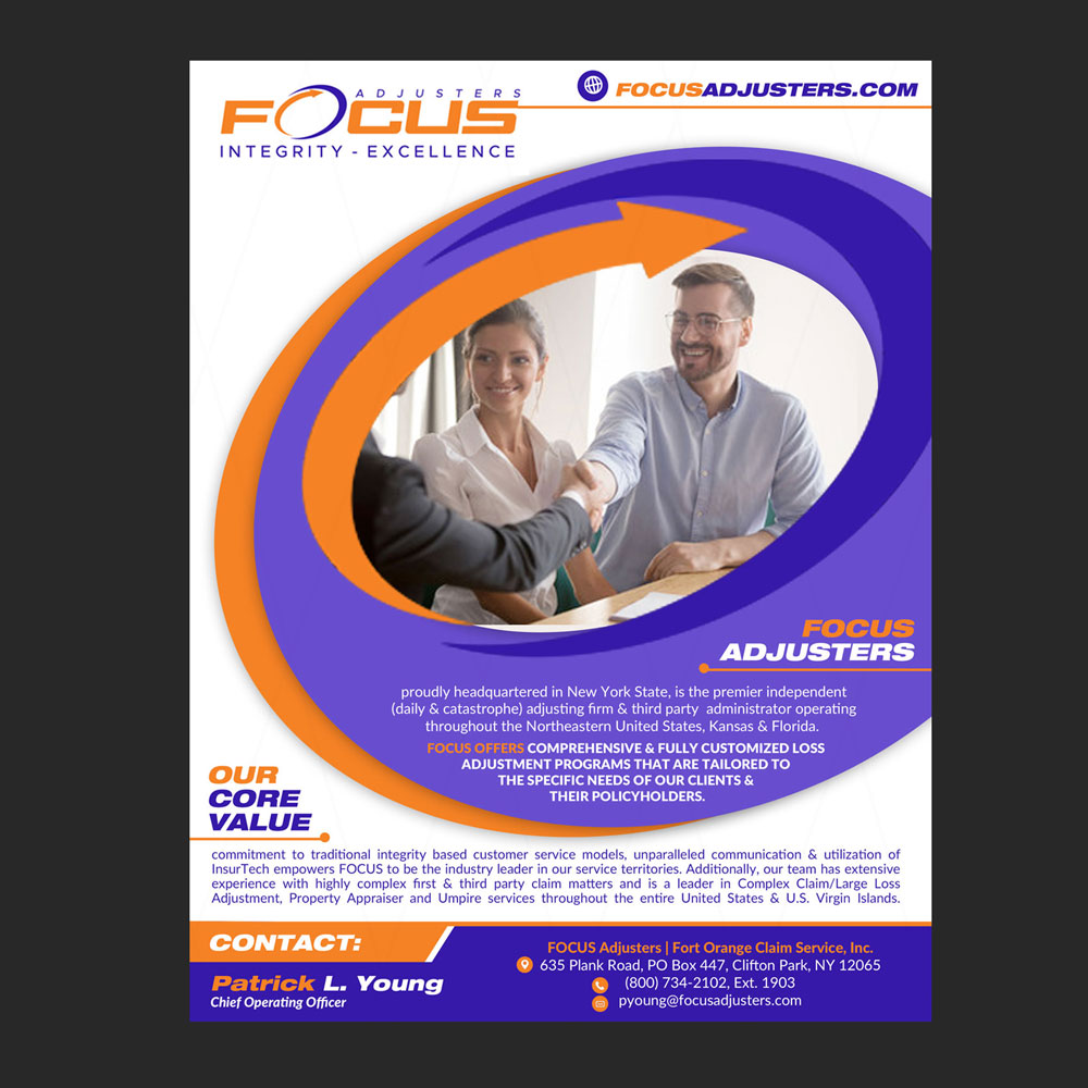 Advertisement Design by DA. for Fort Orange Claim Service, Inc. | Design #27211363
