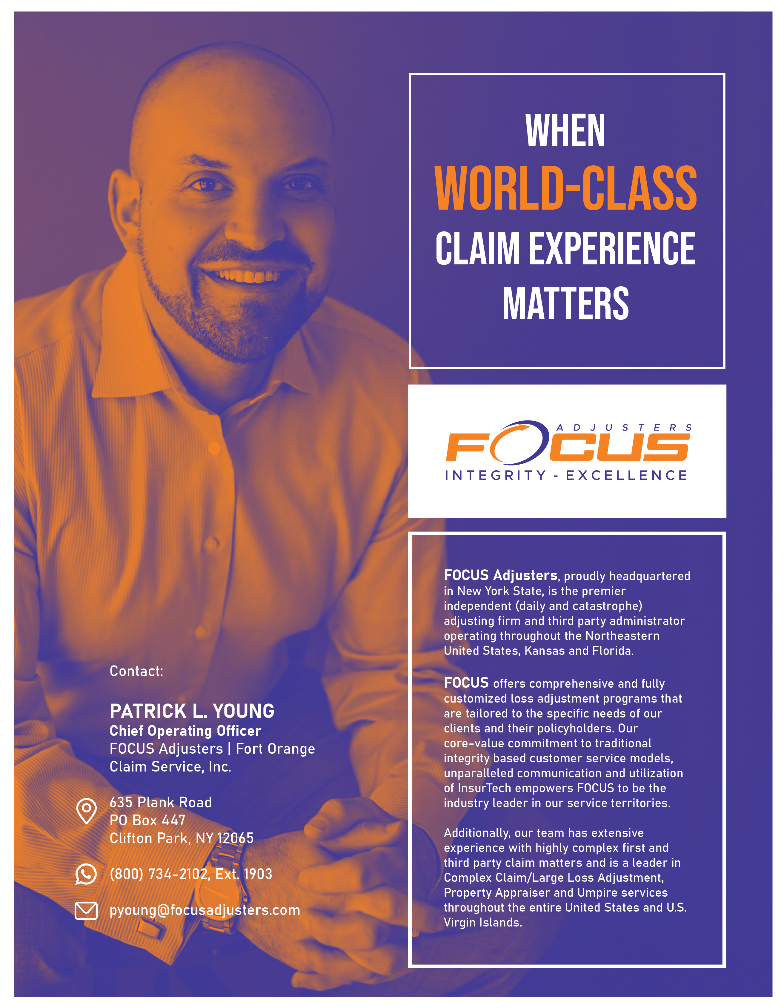 Advertisement Design by Javelin Studio for Fort Orange Claim Service, Inc. | Design #27225936