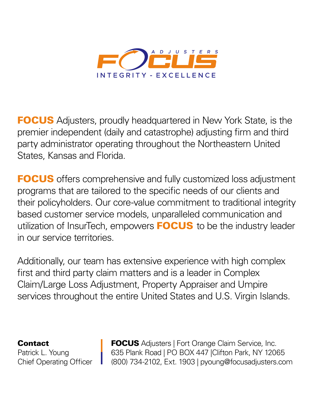 Design Publicitaire par theartst pour Fort Orange Claim Service, Inc. | Design #27226330