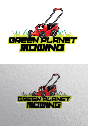 GREEN PLANET MOWING | Logo Design by blue eye