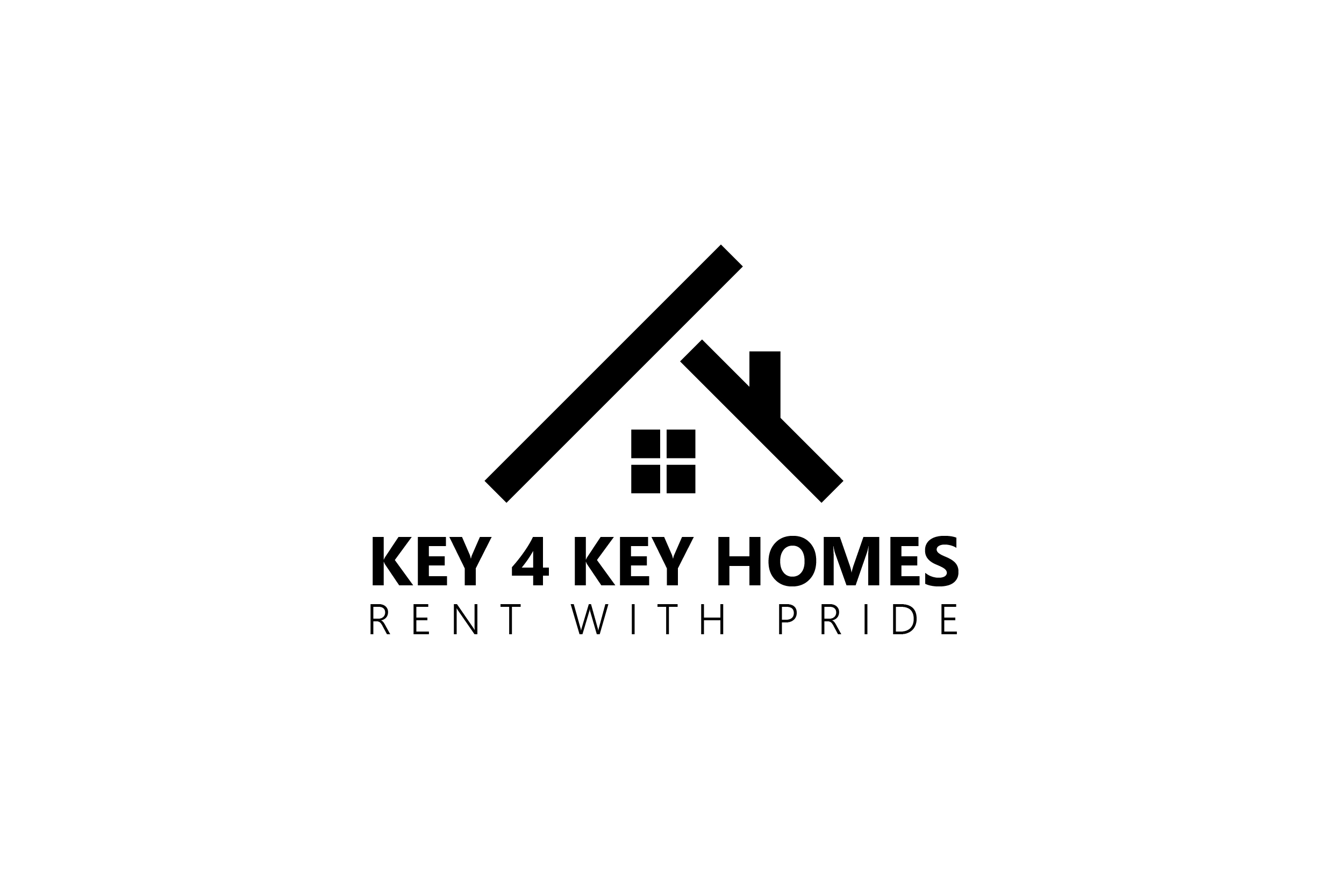 Bold, Serious Logo Design for Key 4 key Homes rent with pride by
