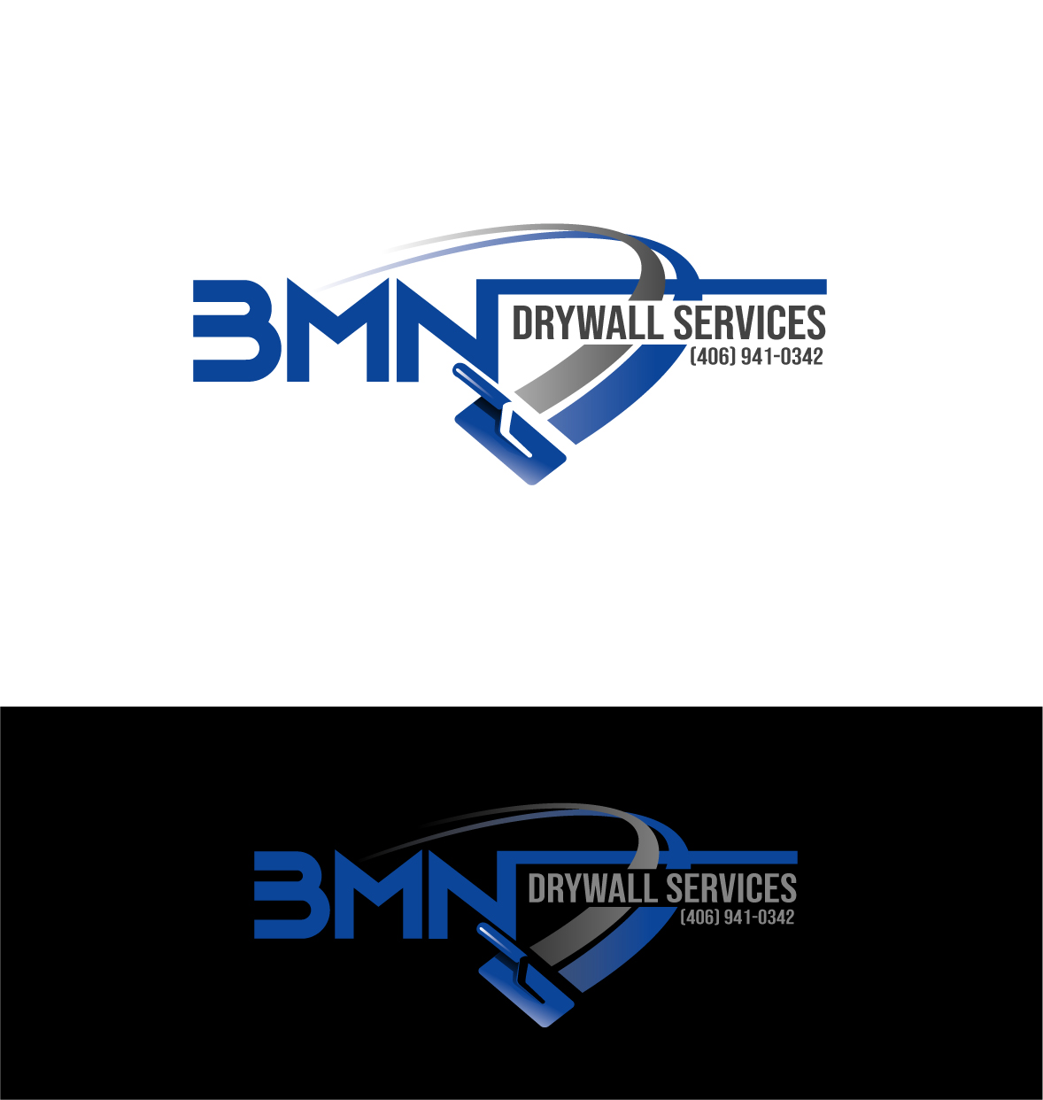 Logo Design by Suprakash 3 for BMN Drywall Services | Design #27244106