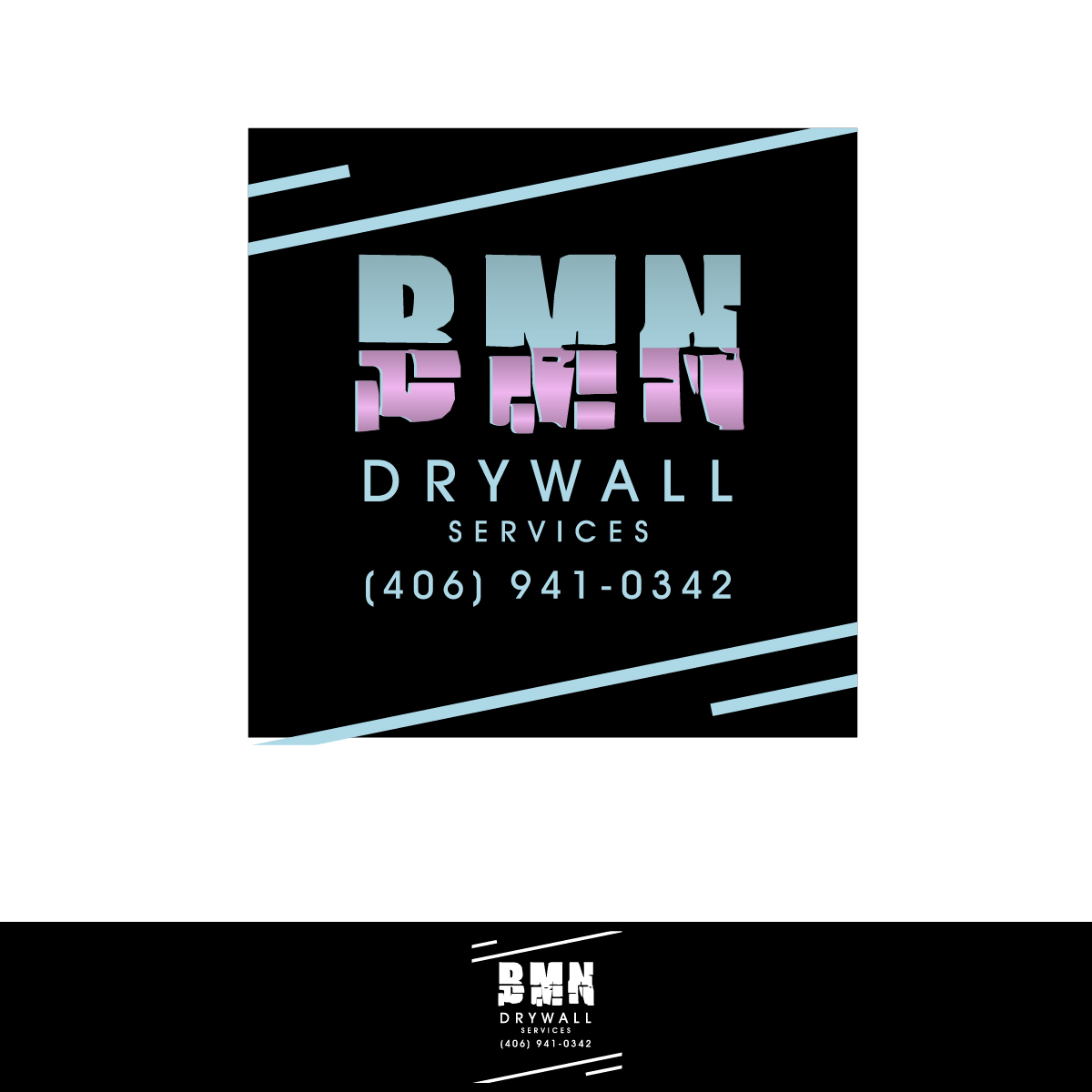 Logo Design by Jordan Lorenzo for BMN Drywall Services | Design #27211201