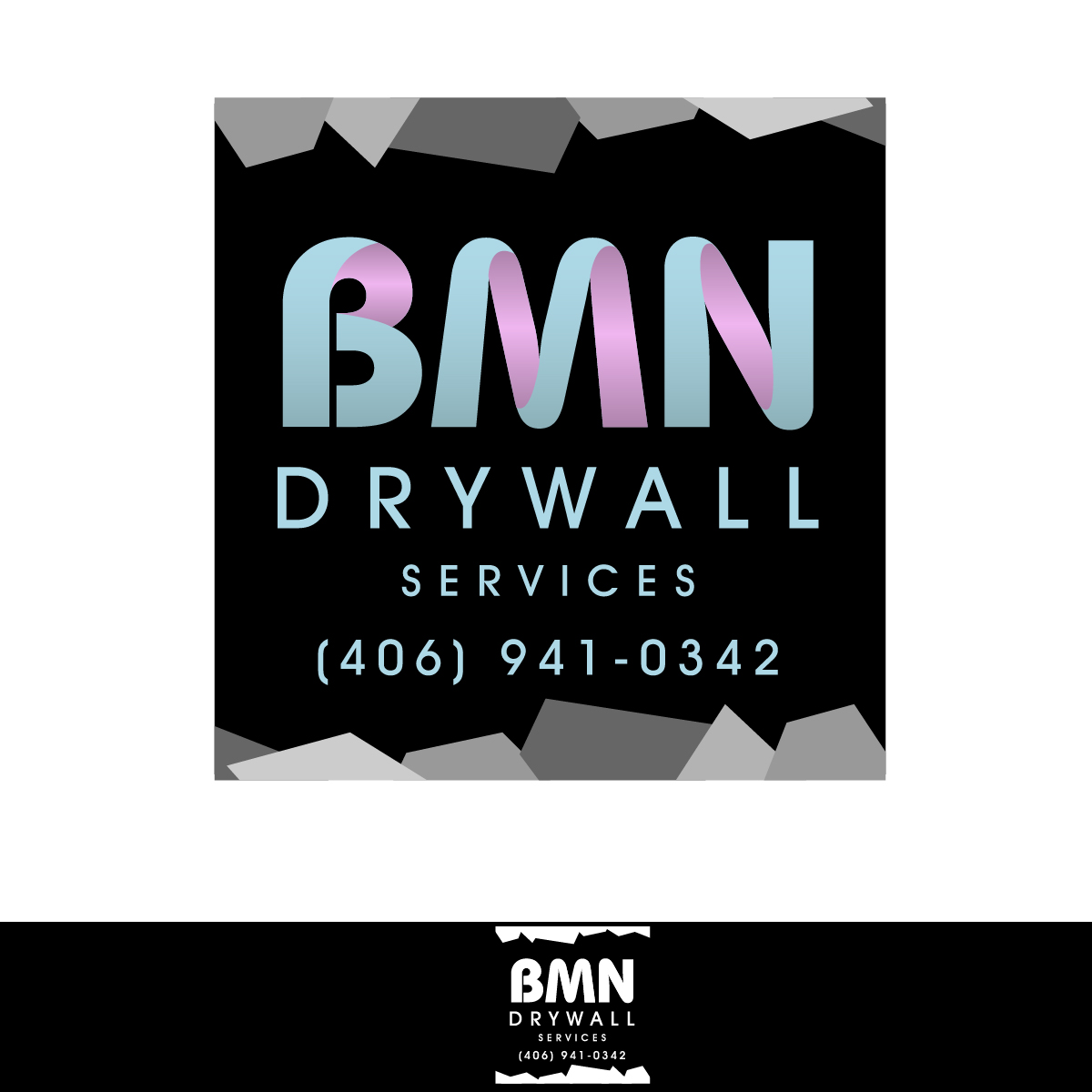 Logo Design by Jordan Lorenzo for BMN Drywall Services | Design #27211206