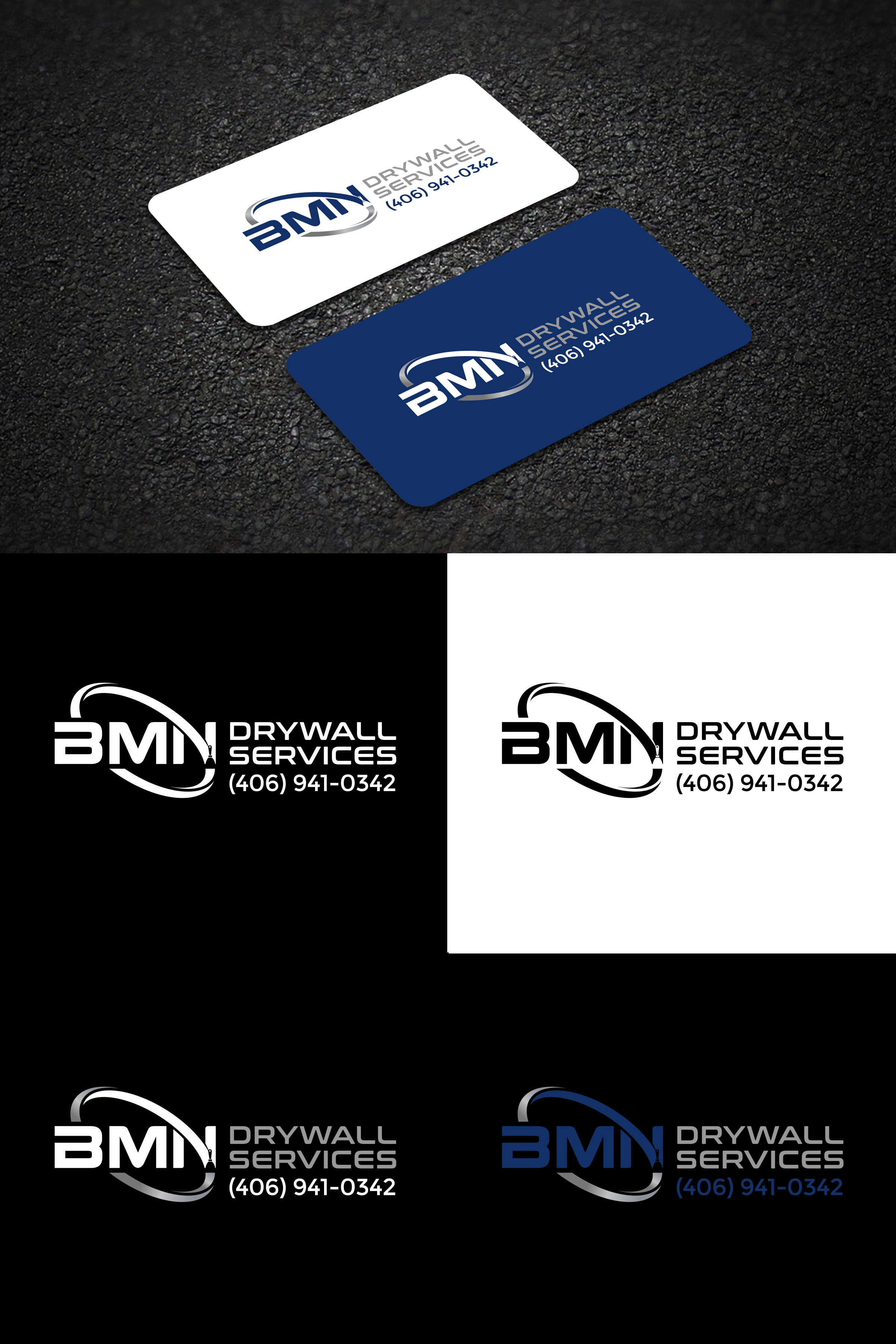 Diseño de Logo por Logooos para BMN Drywall Services | Diseño #27238667