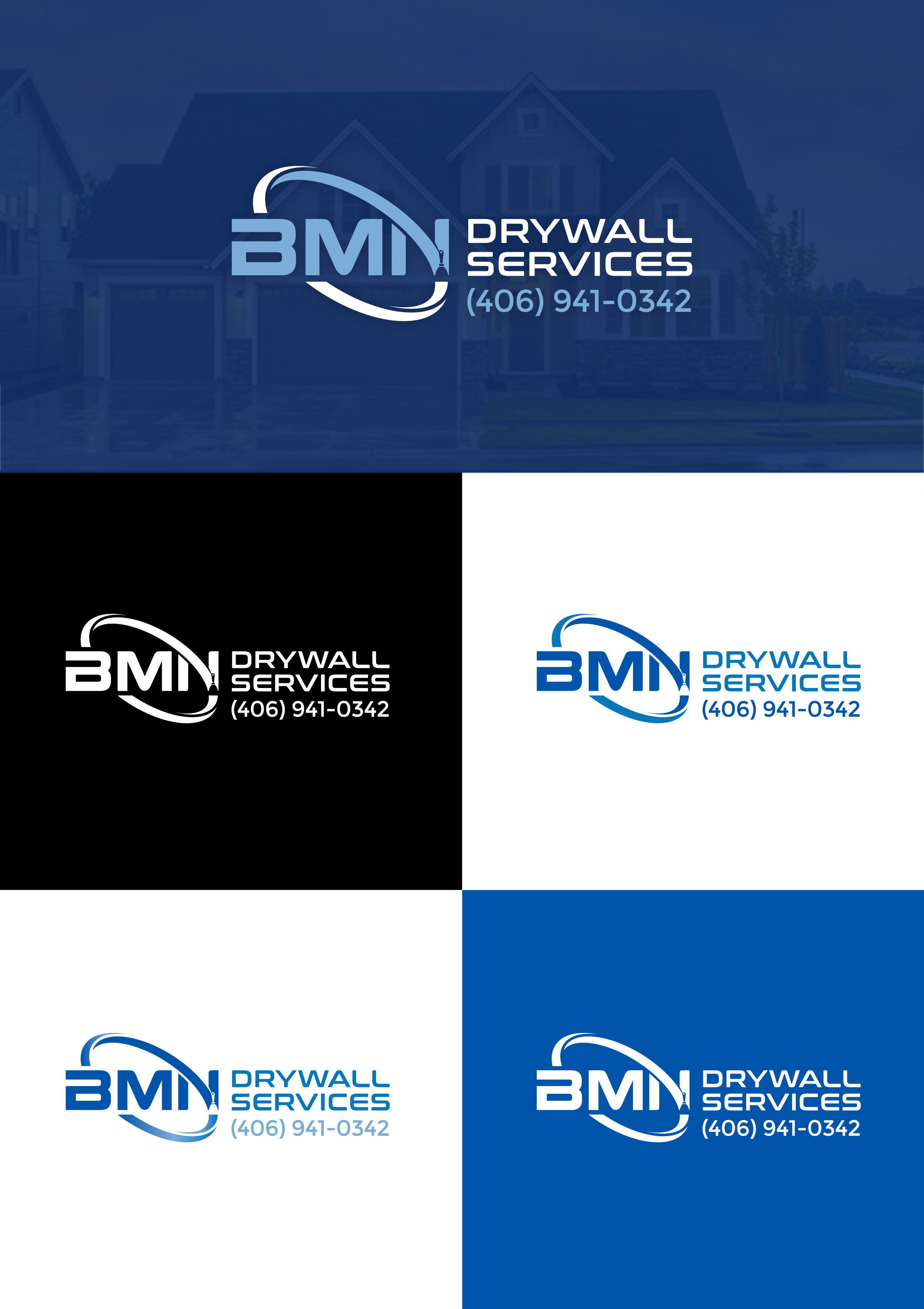 Logo Design by Logooos for BMN Drywall Services | Design #27238710