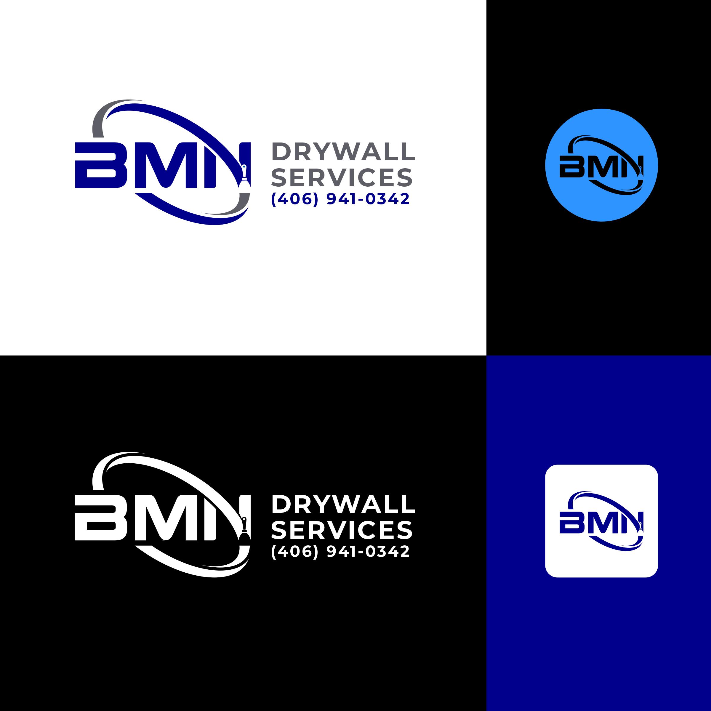 Diseño de Logo por Logooos para BMN Drywall Services | Diseño #27281453