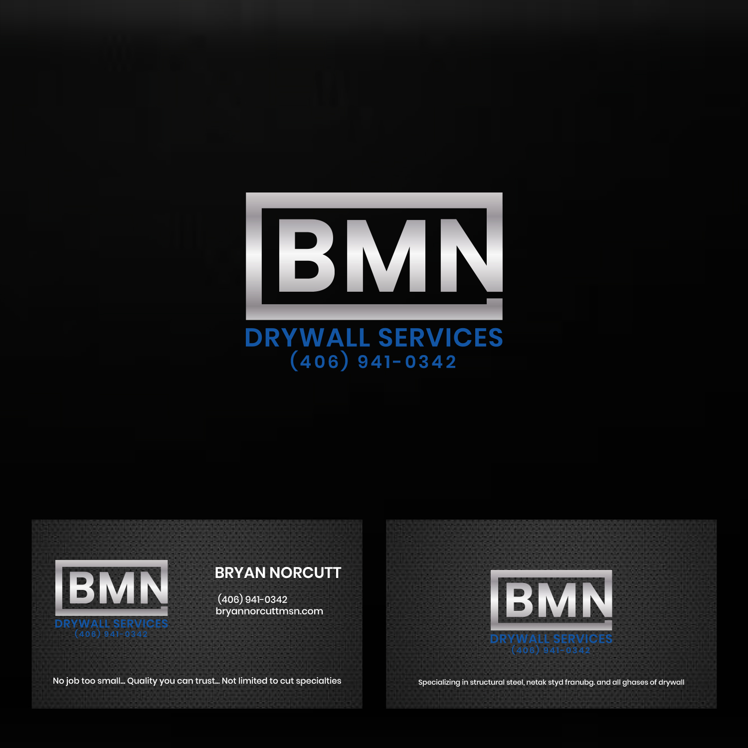 Logo Design by MG.graphics for BMN Drywall Services | Design #27214335