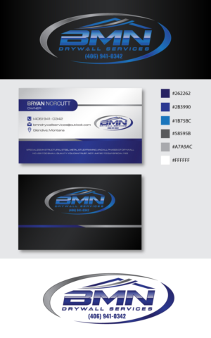 Logo Design by TrisDesign for BMN Drywall Services | Design: #27307397