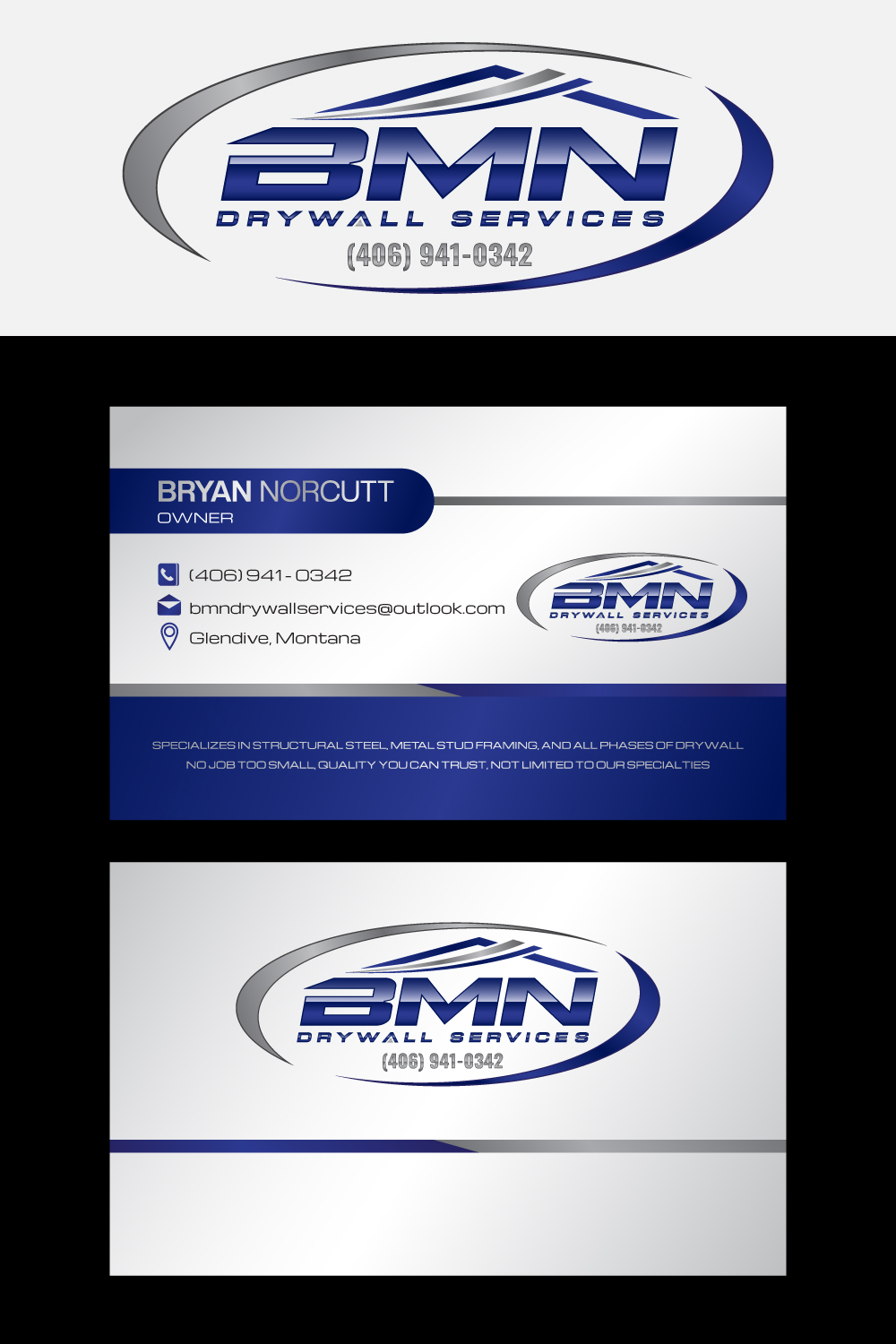 Logo Design by TrisDesign for BMN Drywall Services | Design #27315227