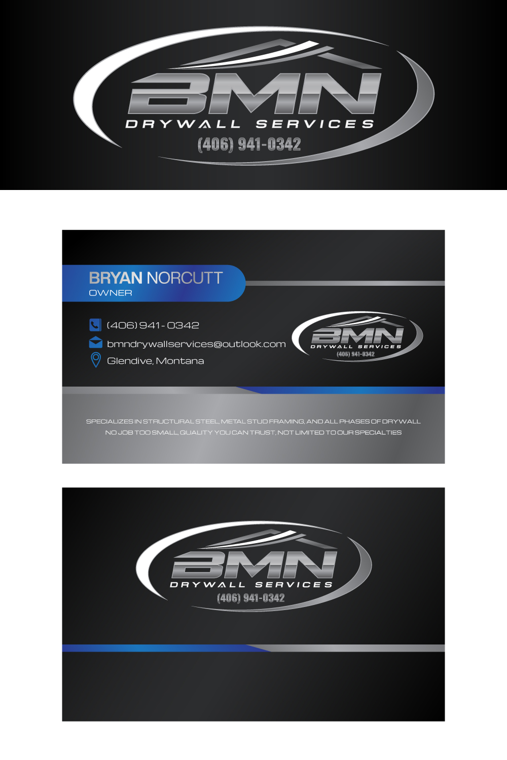 Logo Design by TrisDesign for BMN Drywall Services | Design #27315231