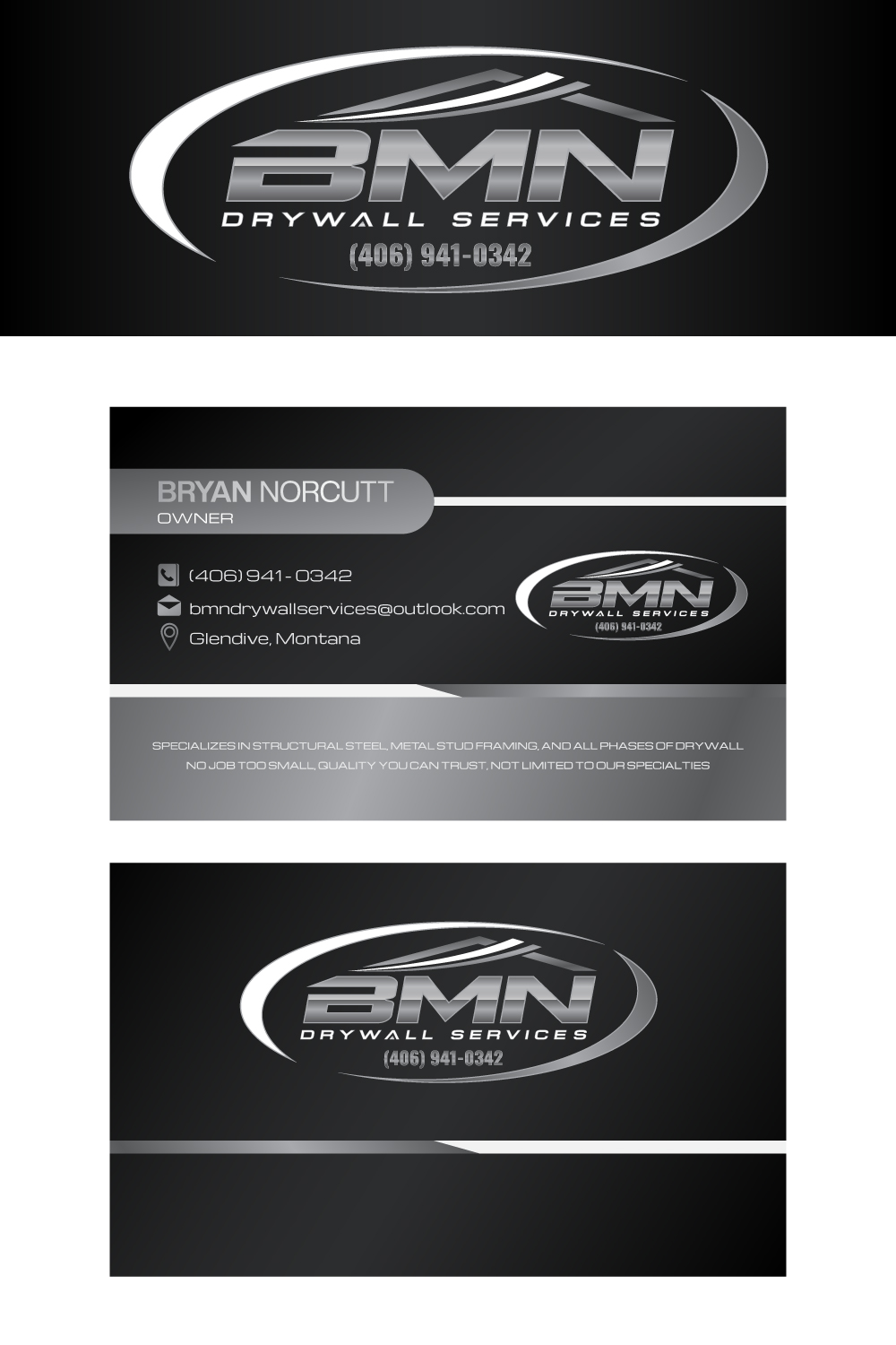 Logo Design by TrisDesign for BMN Drywall Services | Design #27315237