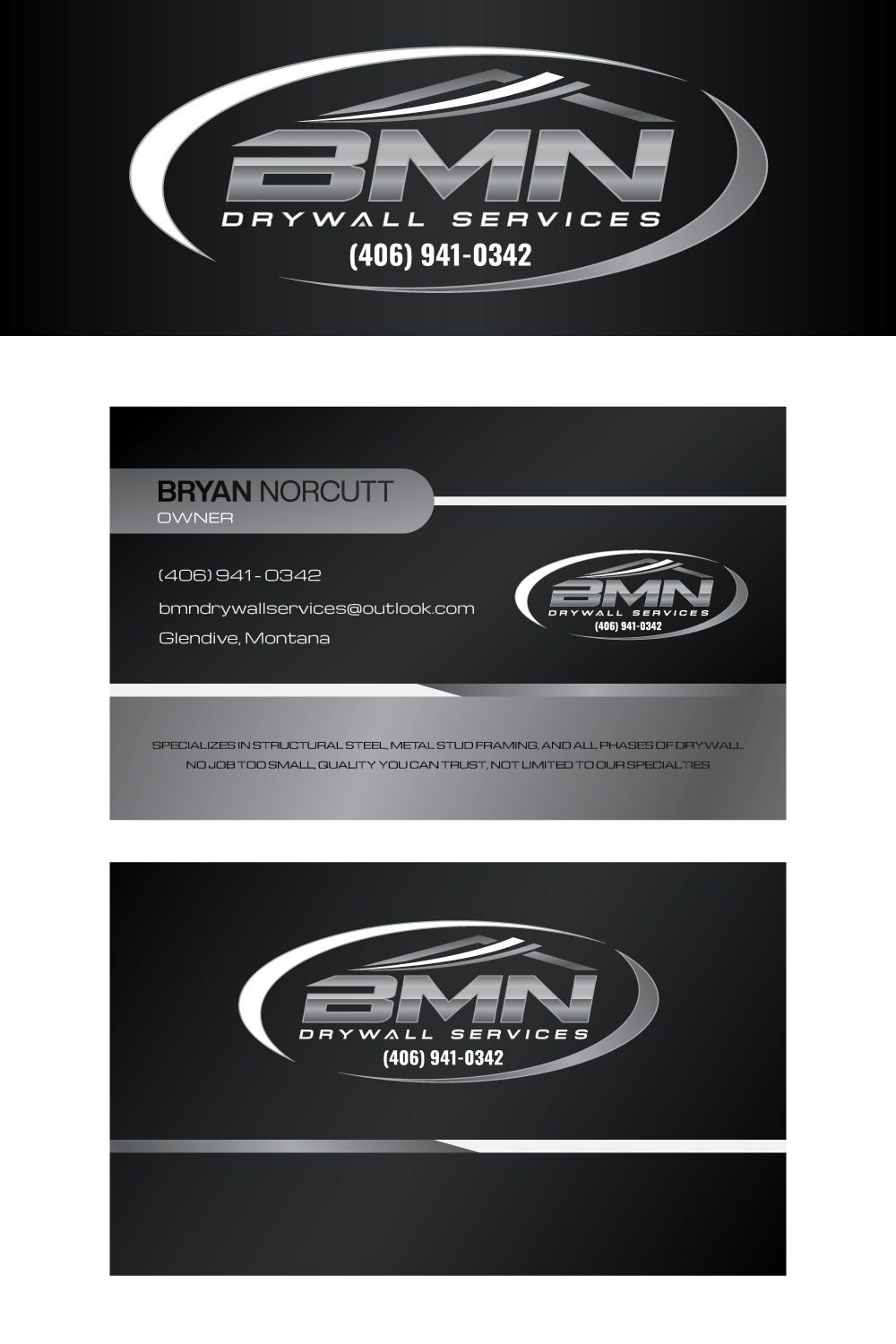 Logo Design by TrisDesign for BMN Drywall Services | Design #27321319