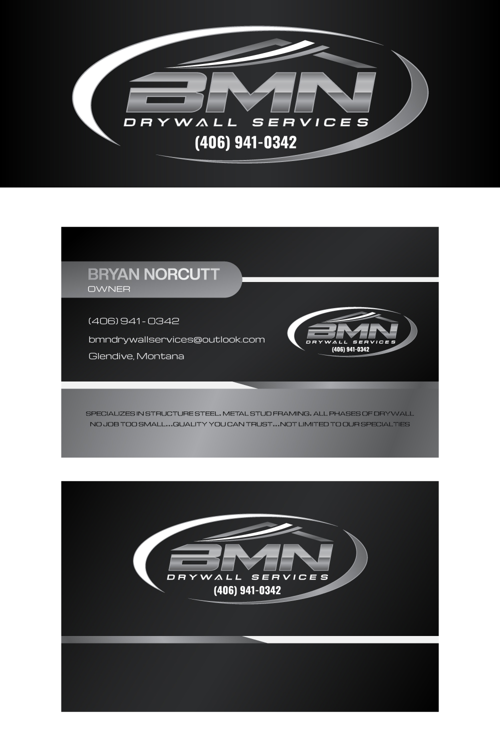Logo Design by TrisDesign for BMN Drywall Services | Design #27325367