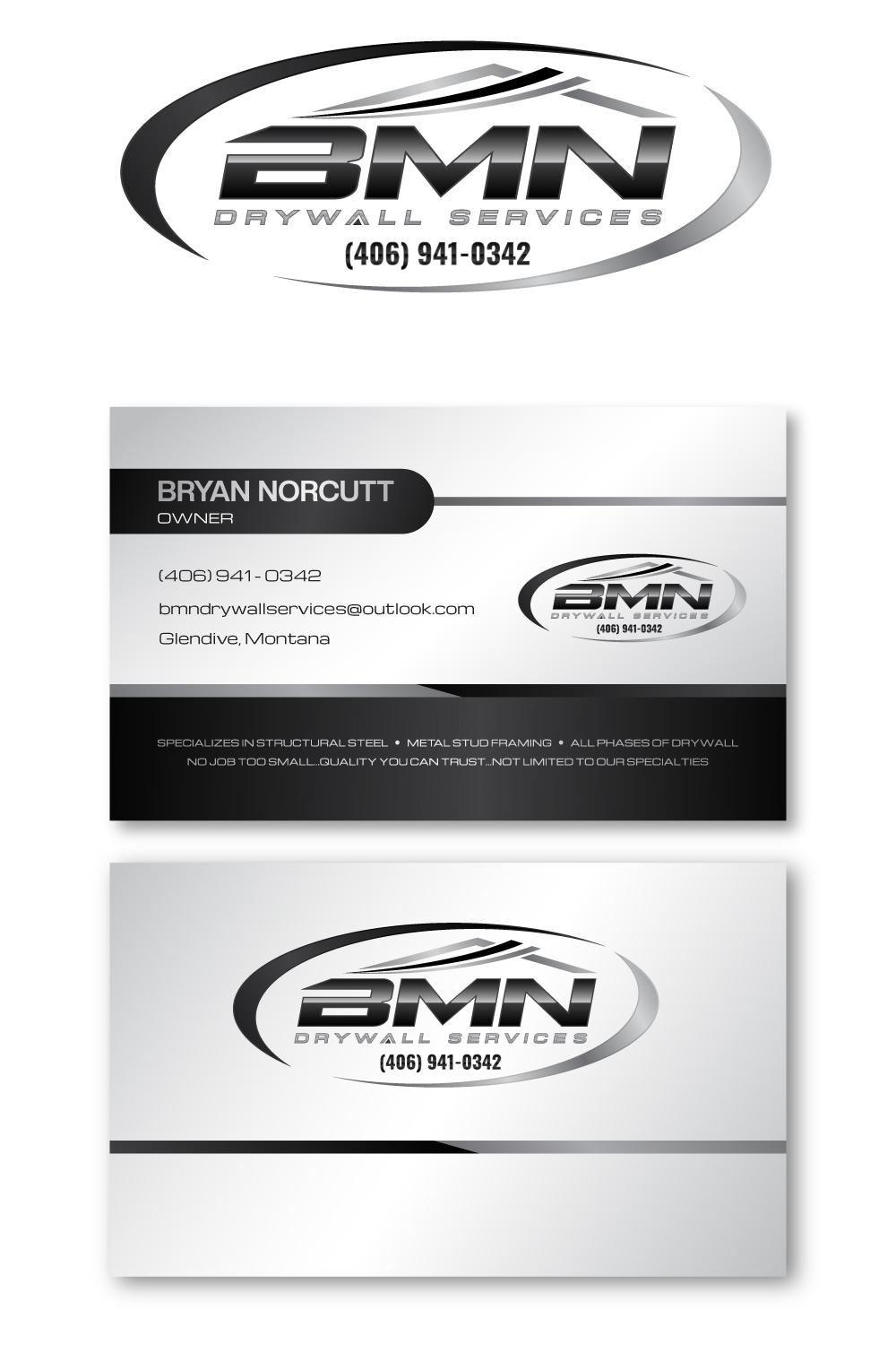 Logo Design by TrisDesign for BMN Drywall Services | Design #27358799