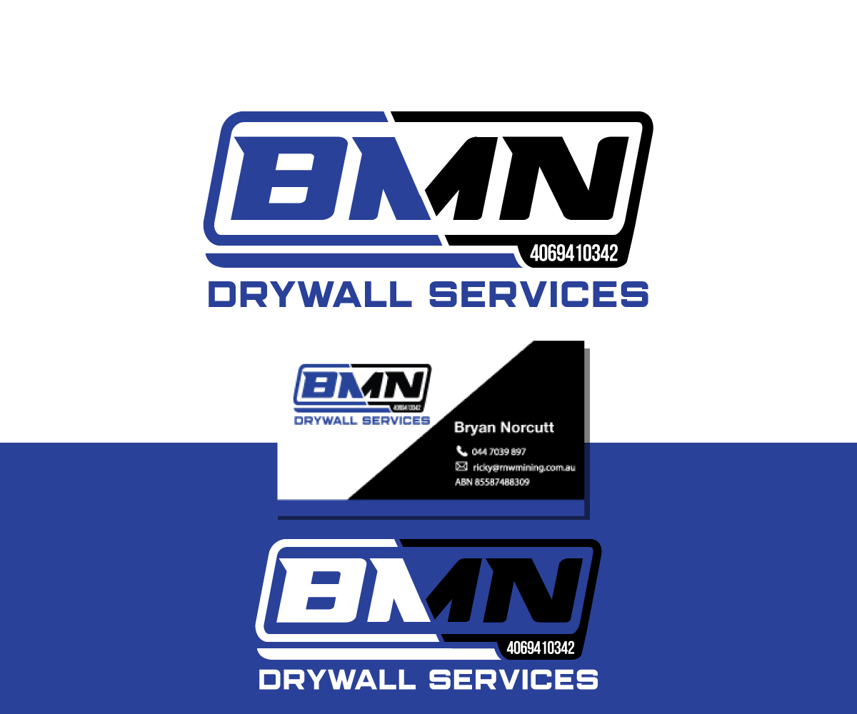 Logo Design by edwinnegz1 for BMN Drywall Services | Design #27209941