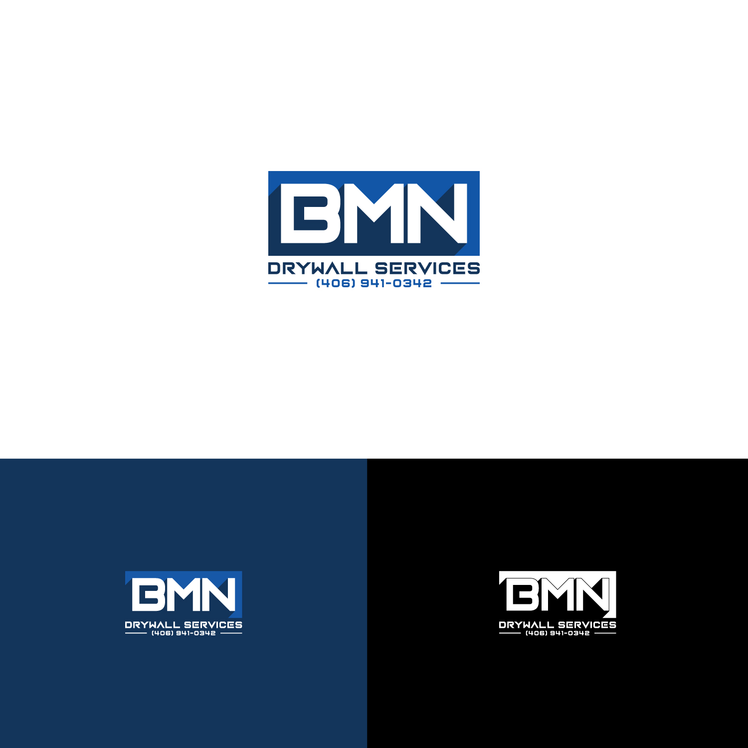 Logo Design by Art Punk for BMN Drywall Services | Design #27284718