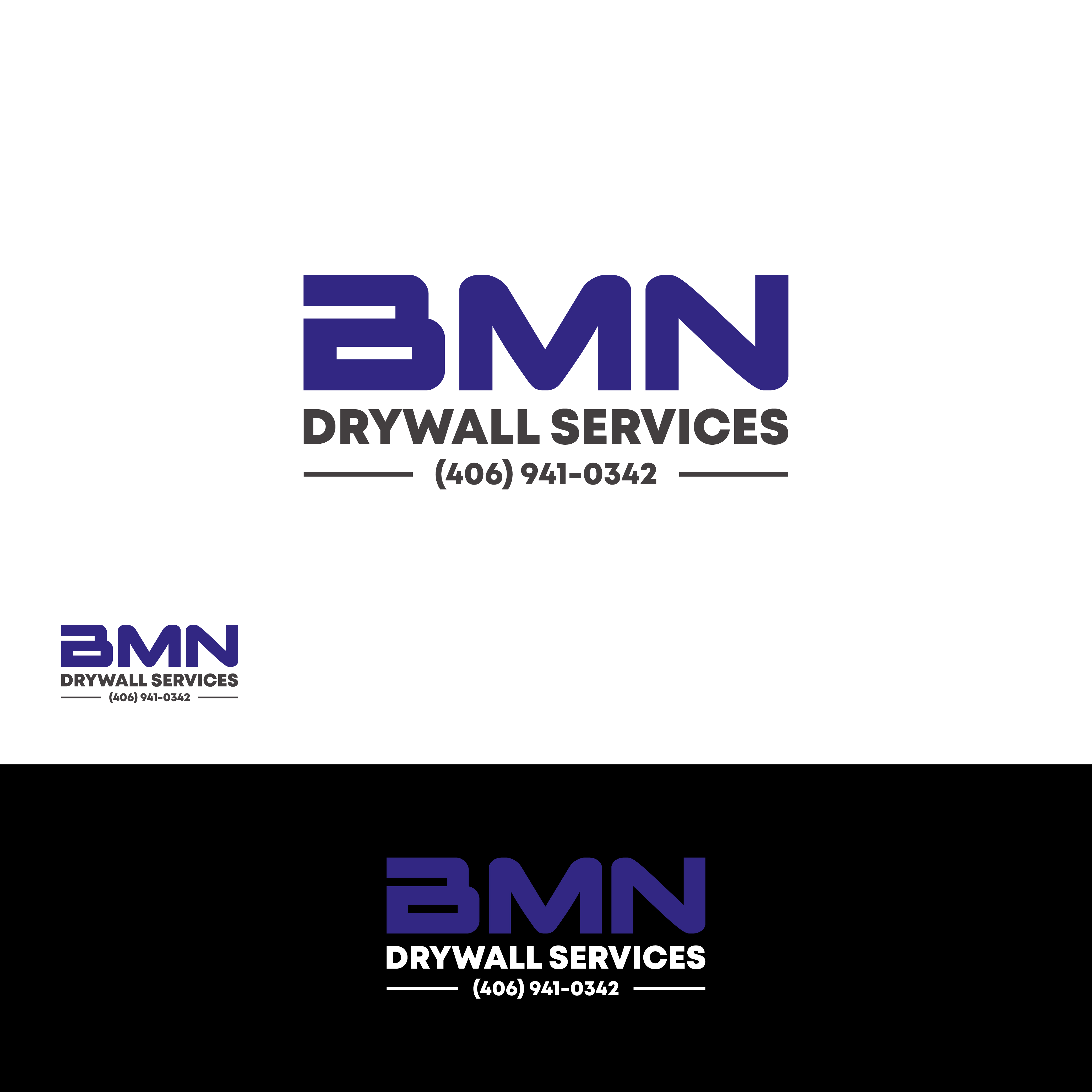 Logo Design by CrewType for BMN Drywall Services | Design #27255408