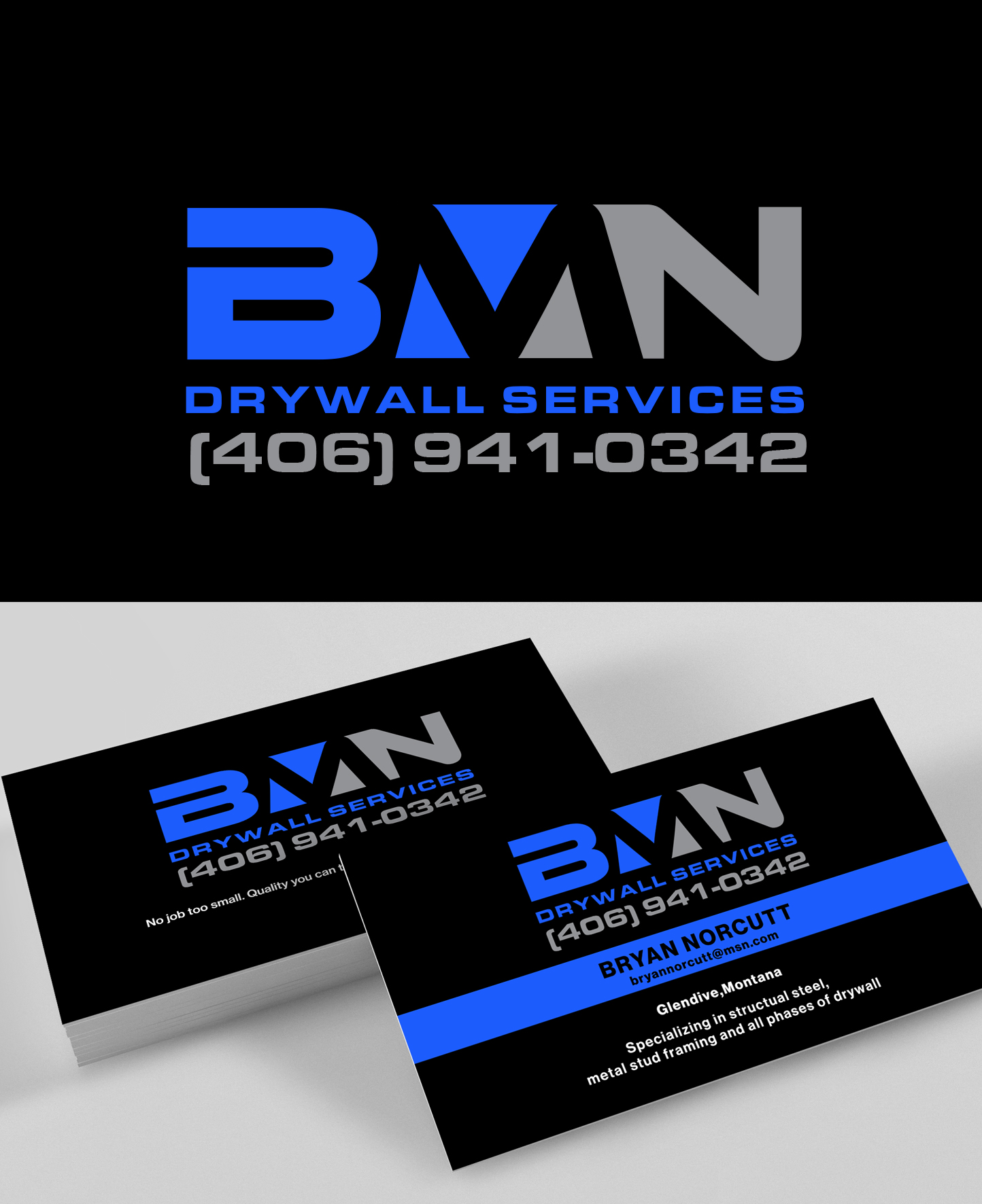 Logo Design by sherman for BMN Drywall Services | Design #27226839