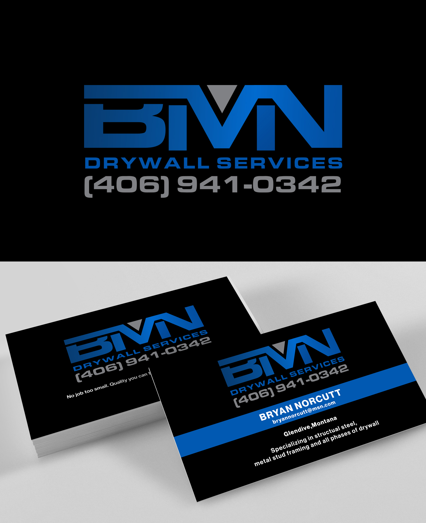 Logo Design by sherman for BMN Drywall Services | Design #27226972