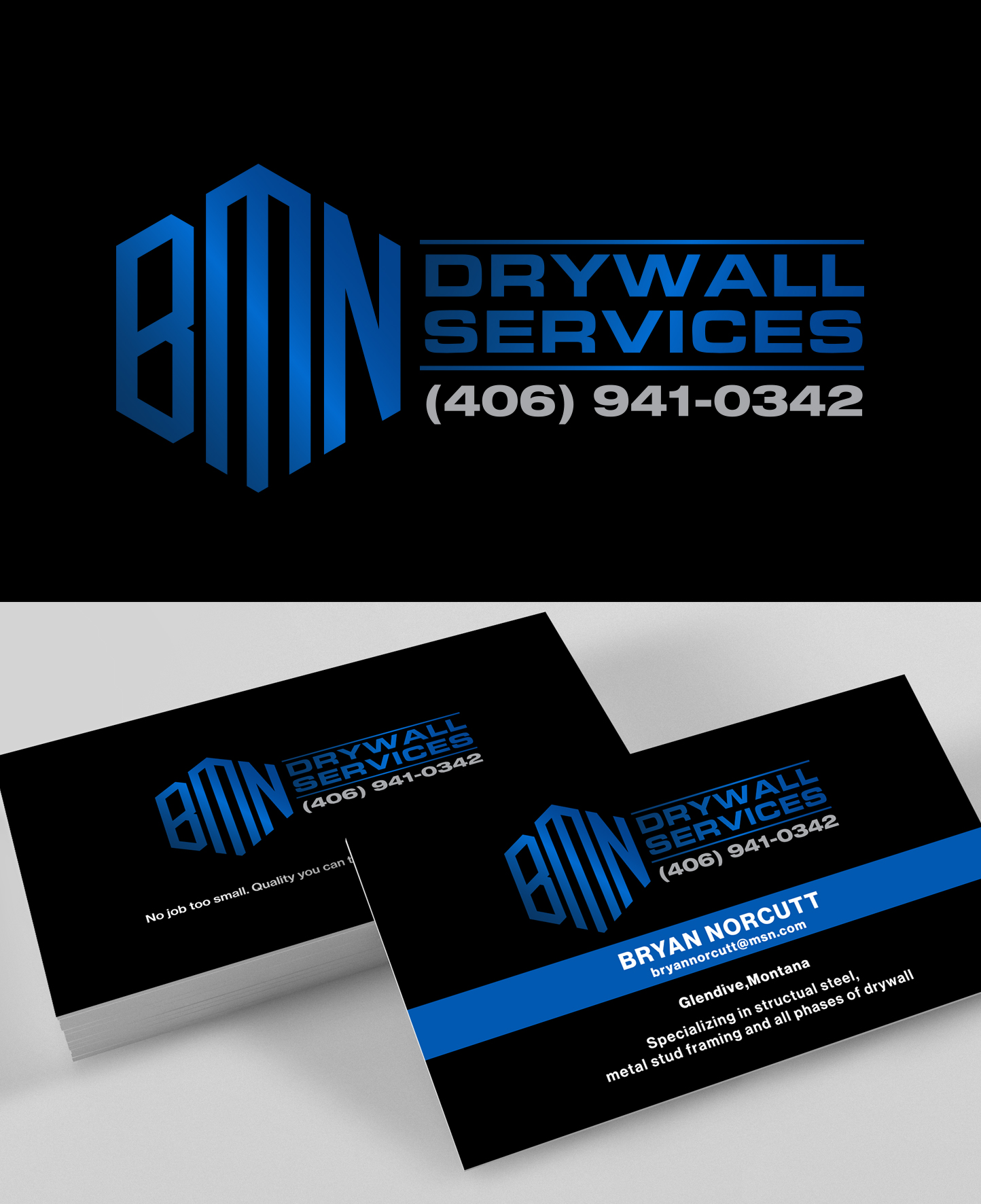Logo Design by sherman for BMN Drywall Services | Design #27235777
