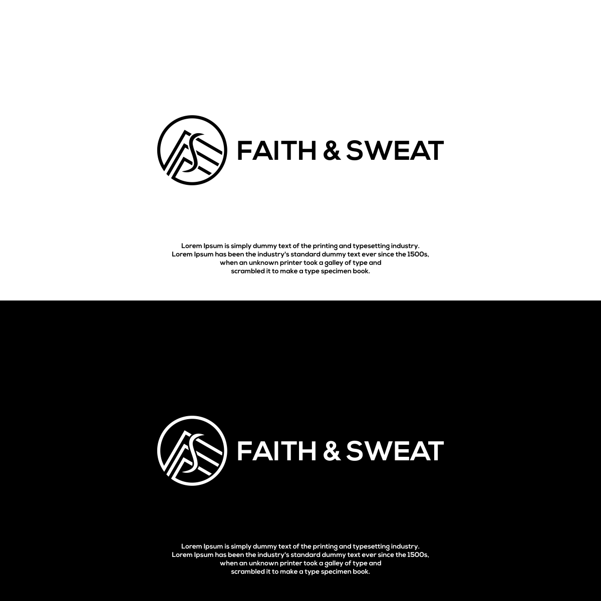 Logo Design by driptip for Faith & Sweat | Design #27225781
