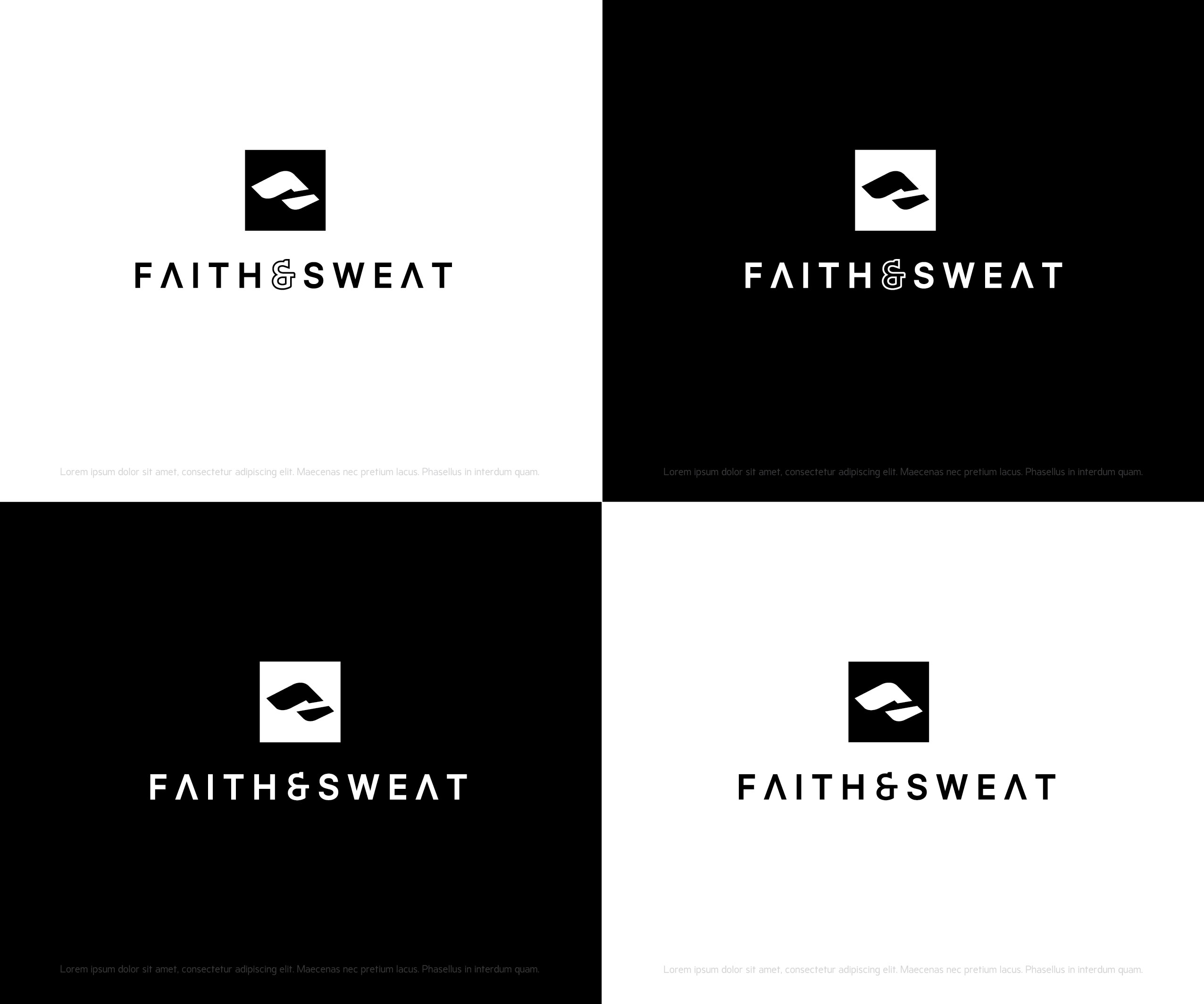 Logo Design by kelvinotis for Faith & Sweat | Design #27224355
