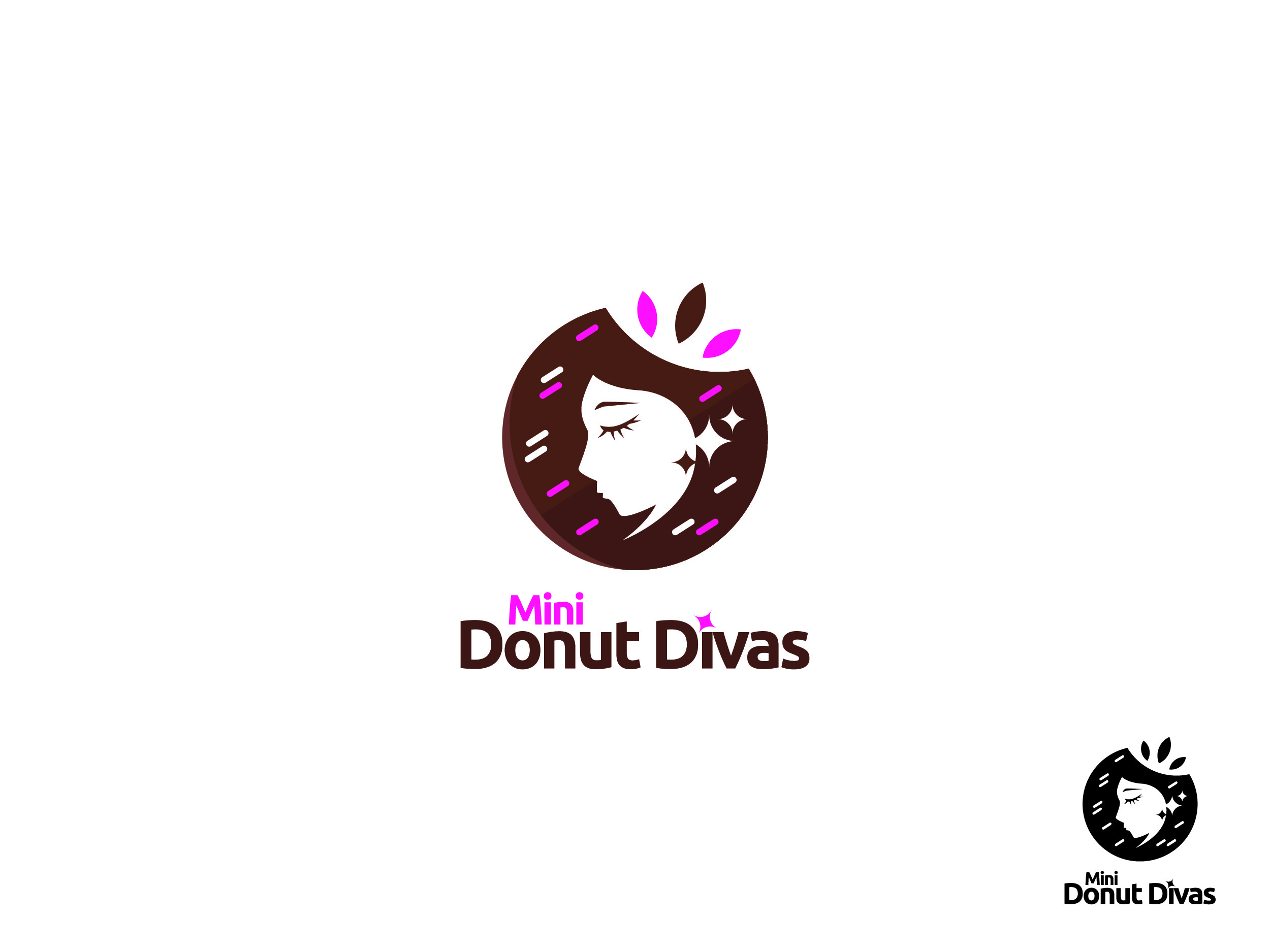 Logo Design by Kornelius - Lahalah for Mini Donut Divas  | Design #27218401
