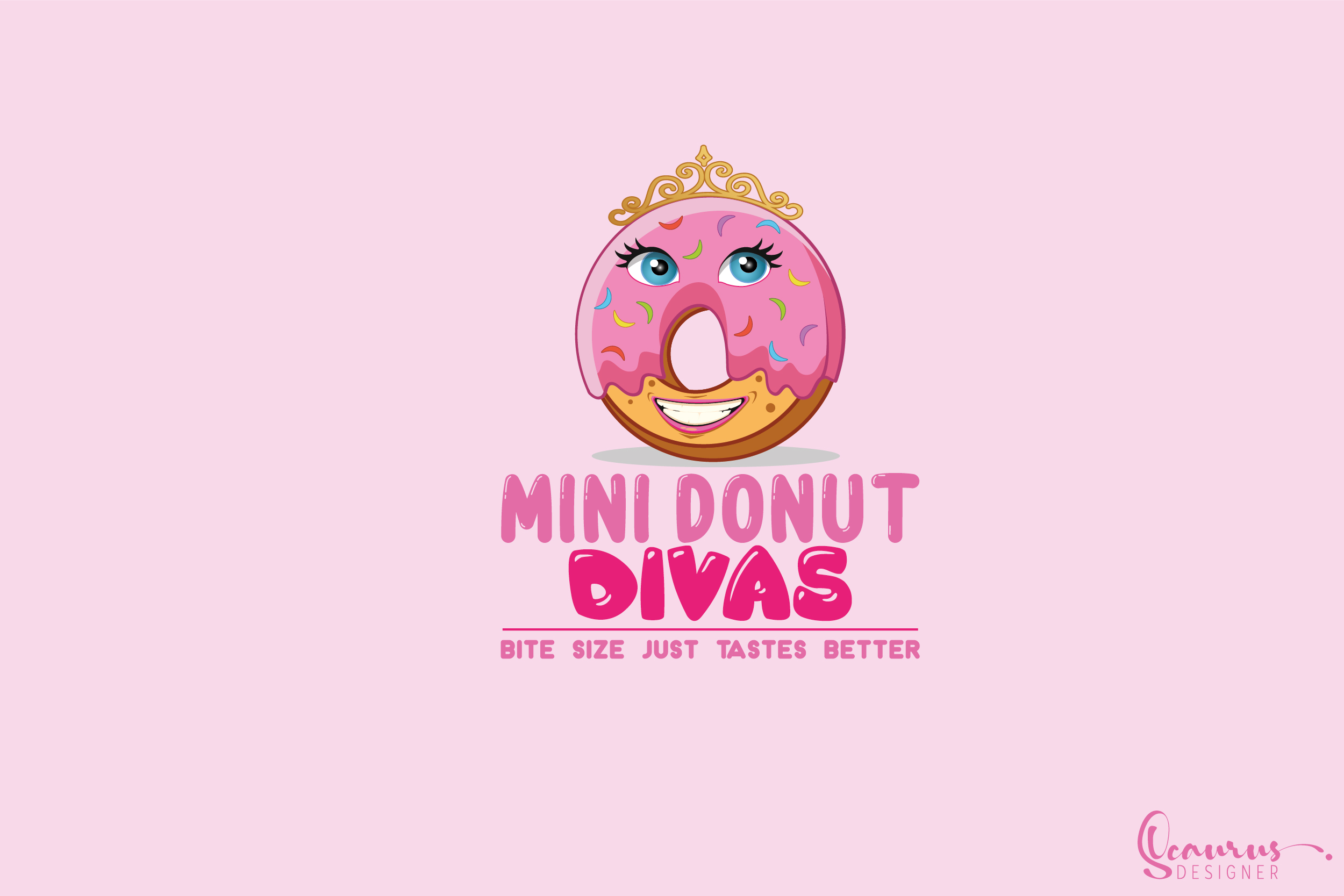 Logo Design by InkThink by Scaurus for Mini Donut Divas  | Design #27216348